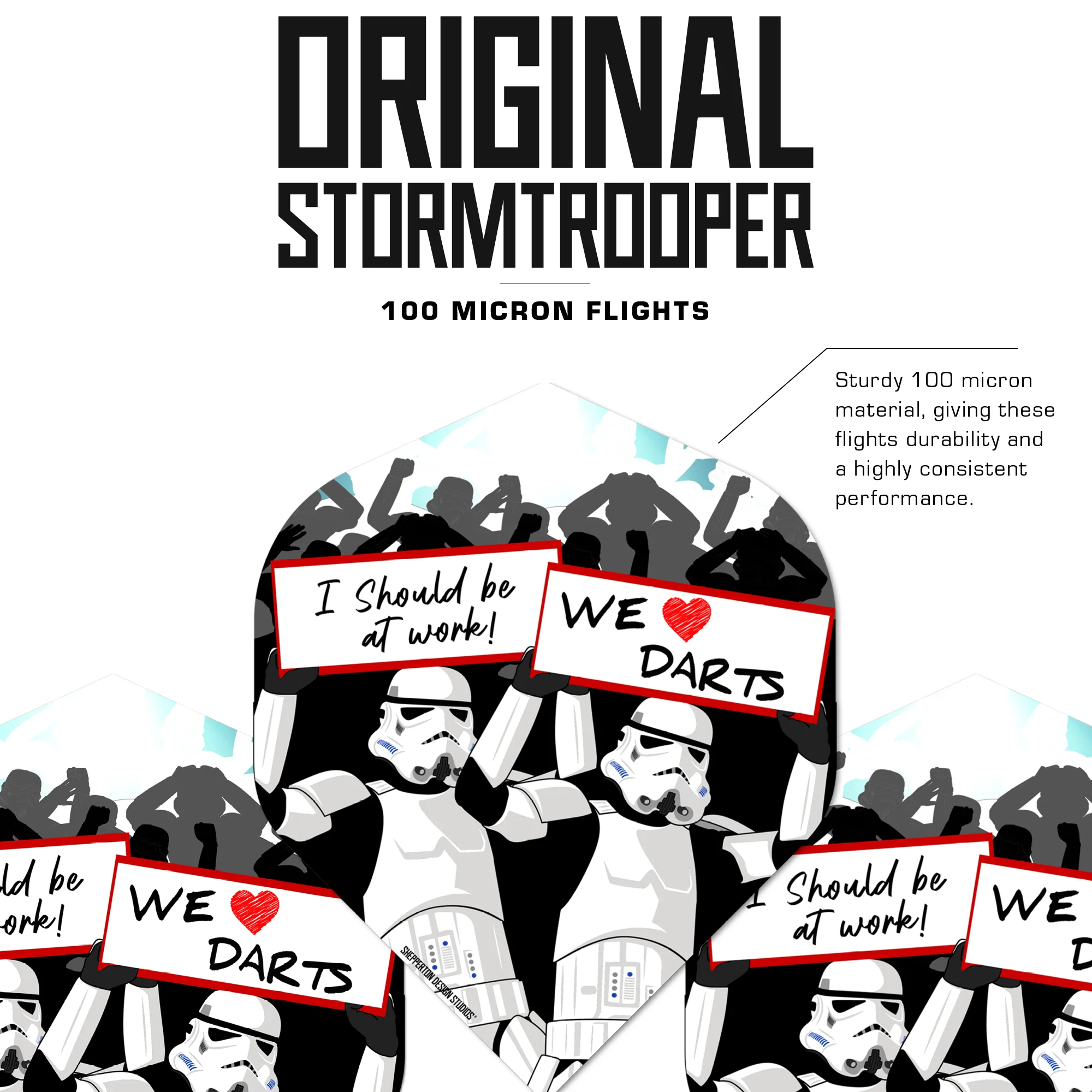 *Original StormTrooper Dart Flights - Official Licensed - No2 - Std - Storm Trooper - We Love Darts - Image 3