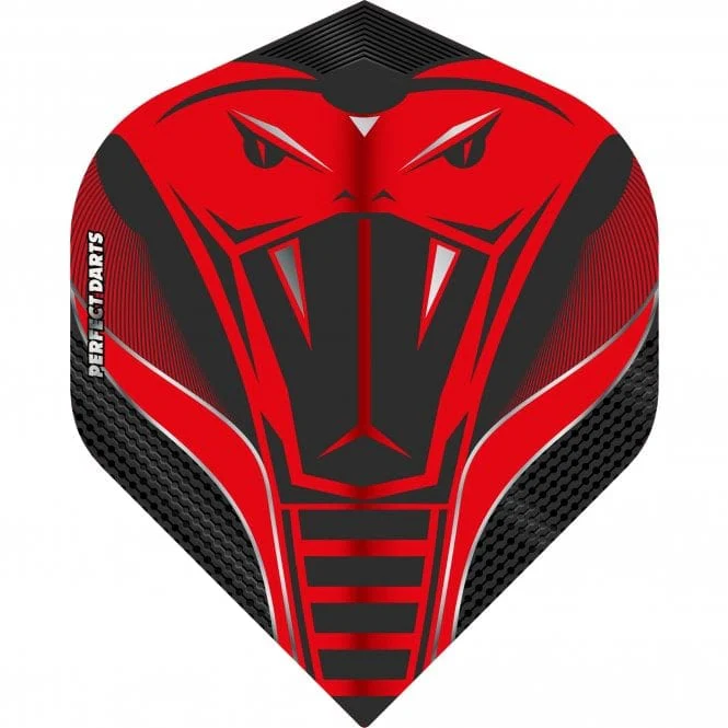 Perfect Darts Flights - Extra Strong - No2 - Std - Super Cobra - Red