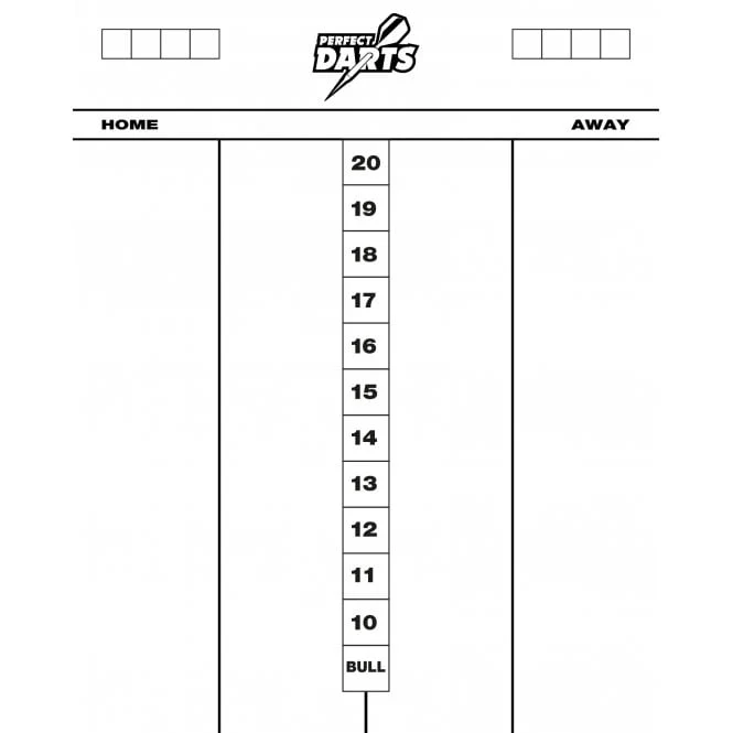 *Perfect Darts Whiteboard Flexi Scoreboard 501 & Cricket - Flexible Dry Wipe Acrylic - 45cm x 40cm