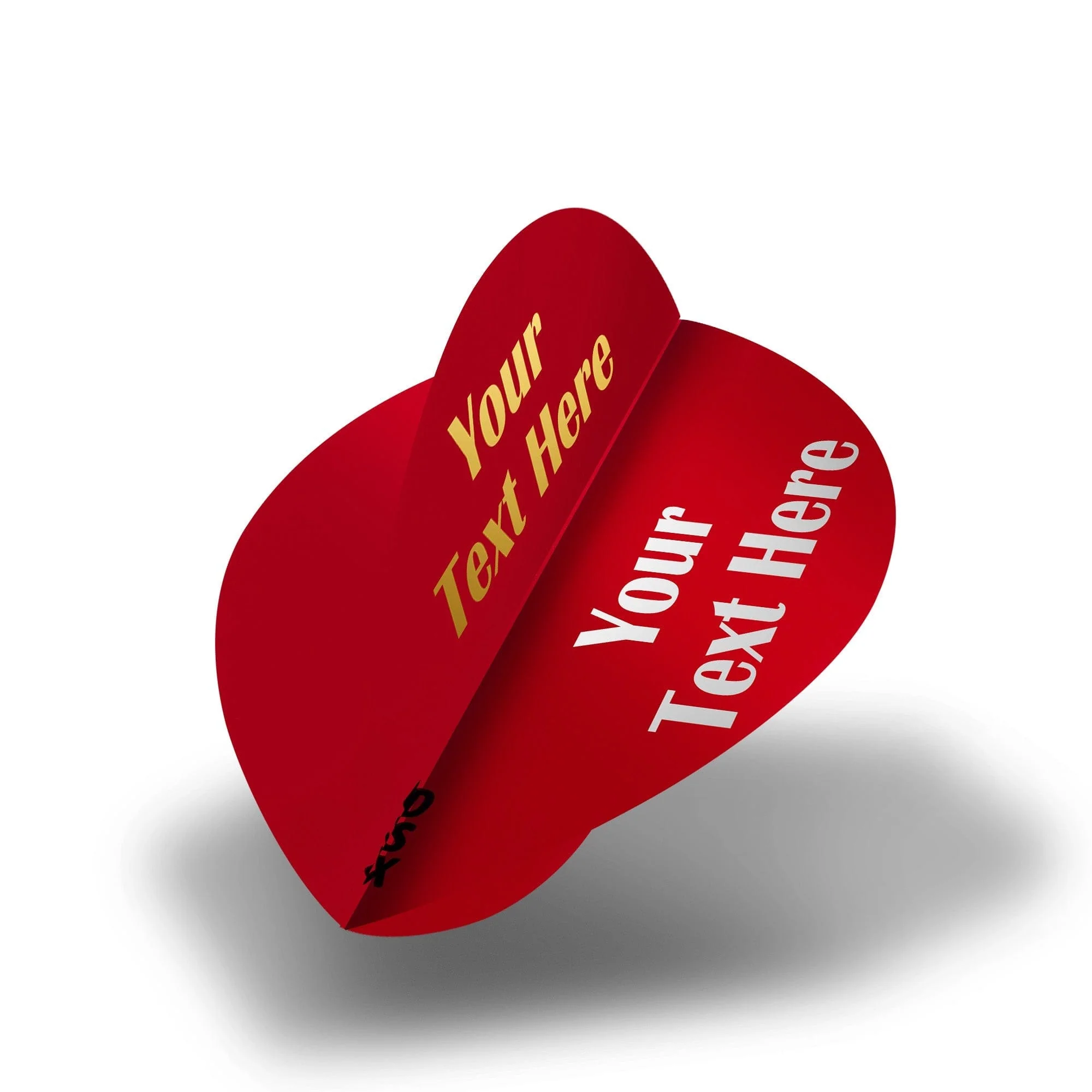 Personalised Flights - Extra Strong - Hot Foil - 5 Sets - Pear - Red - Image 2