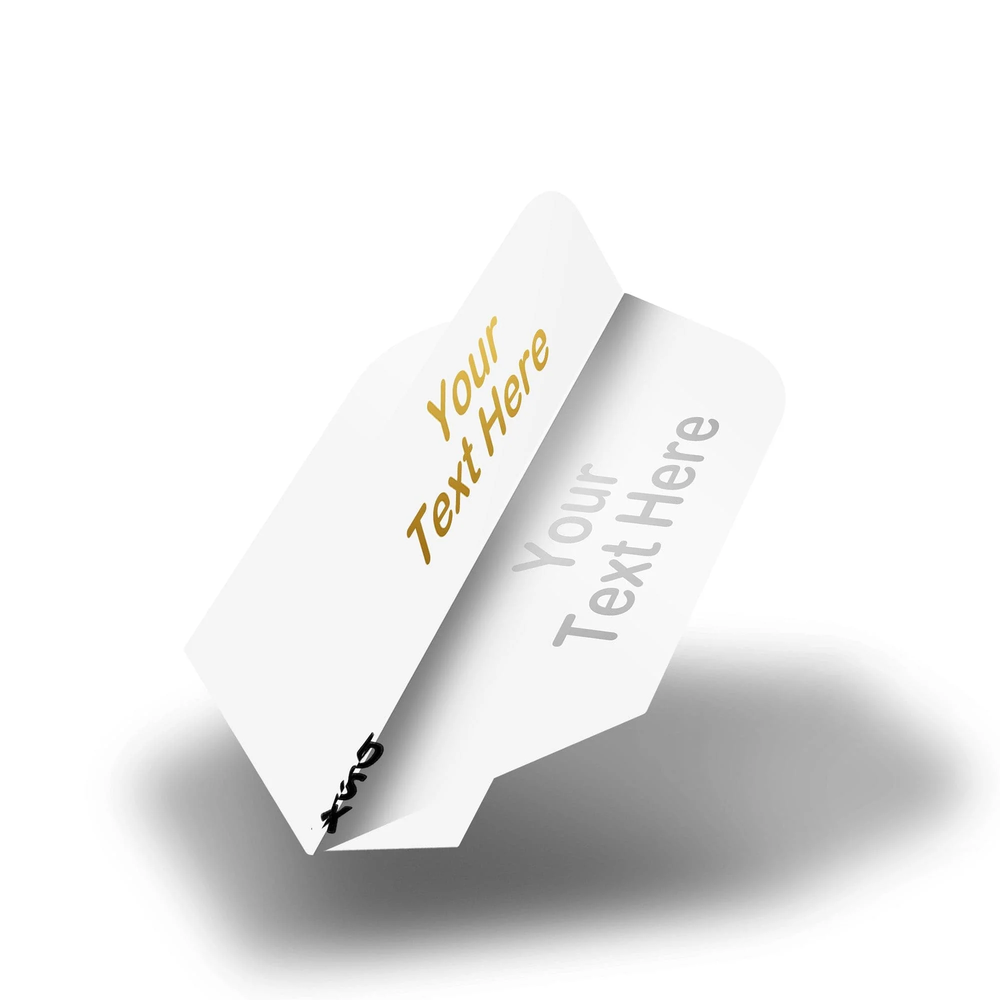 Personalised Flights - Extra Strong - Hot Foil - 5 Sets - Slim - White - Image 2