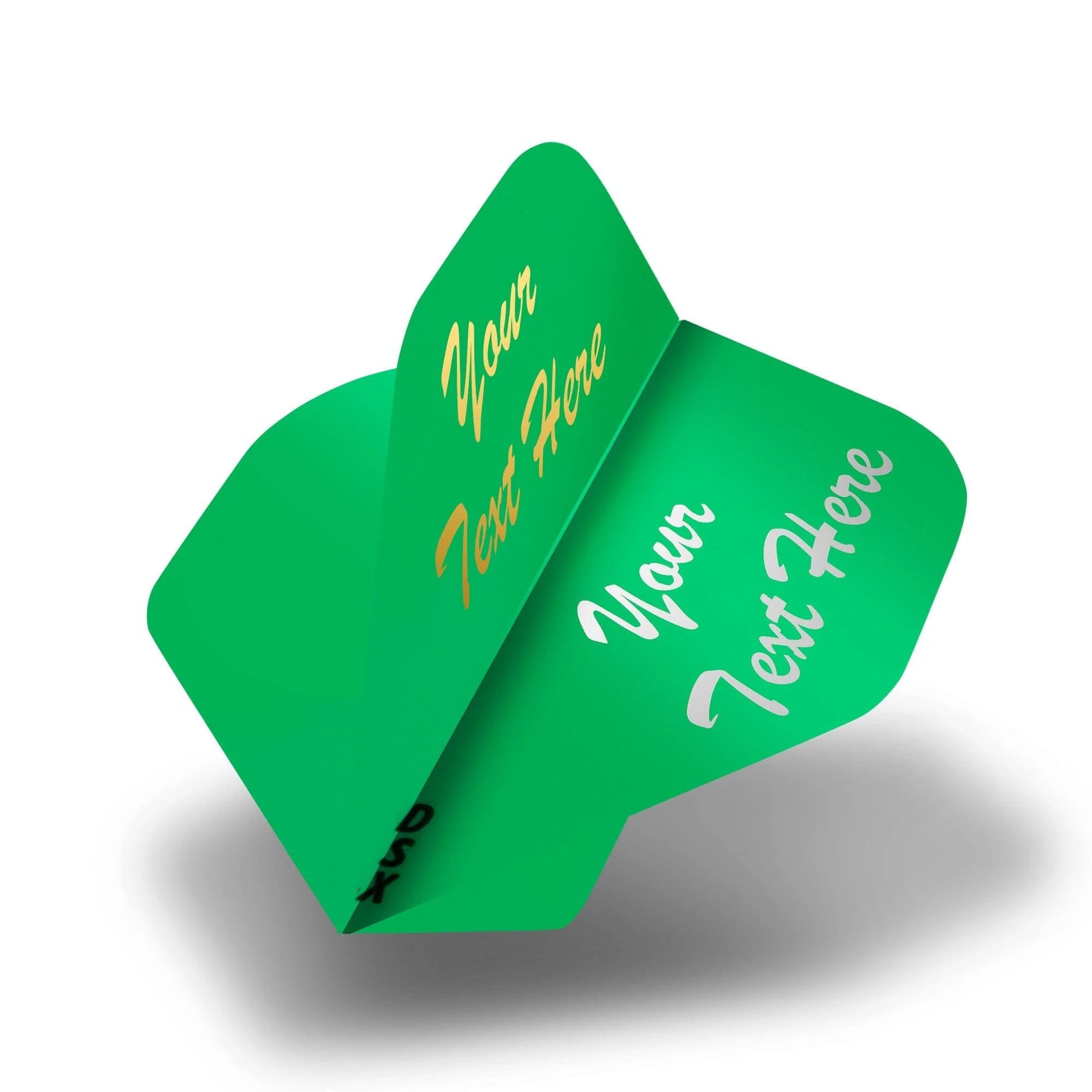 Personalised Flights - Extra Strong - Hot Foil - 5 Sets - Std - Green - Image 2