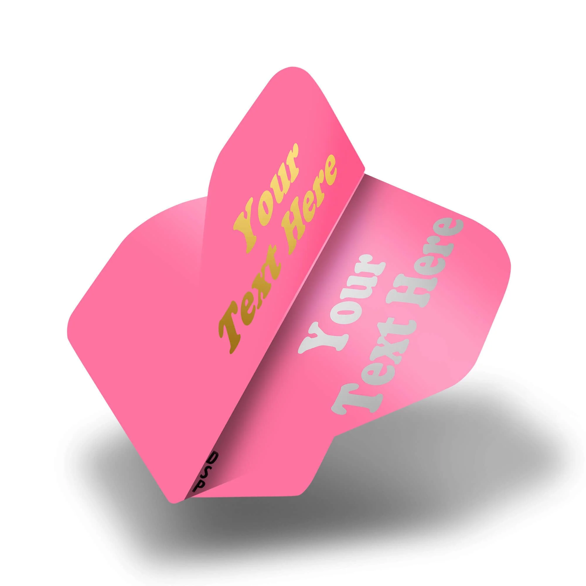 Personalised Flights - Hot Foil - 5 Sets - Poly Plain - Std - Fluro Pink - Image 2
