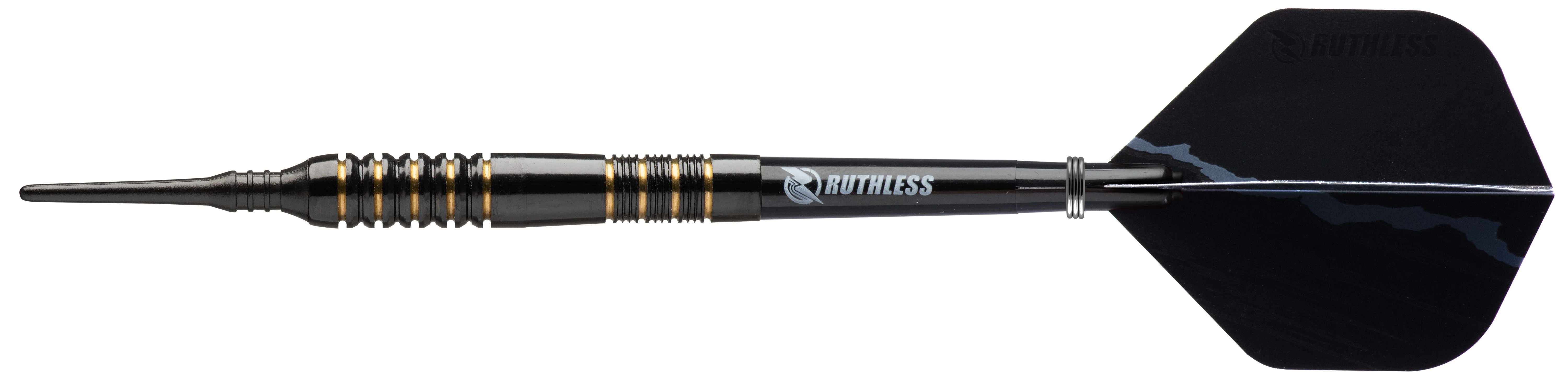 *Ruthless Black Wolf Darts - Soft Tip Tungsten - BW 16.0g - Gold Ring - 18g - Image 2