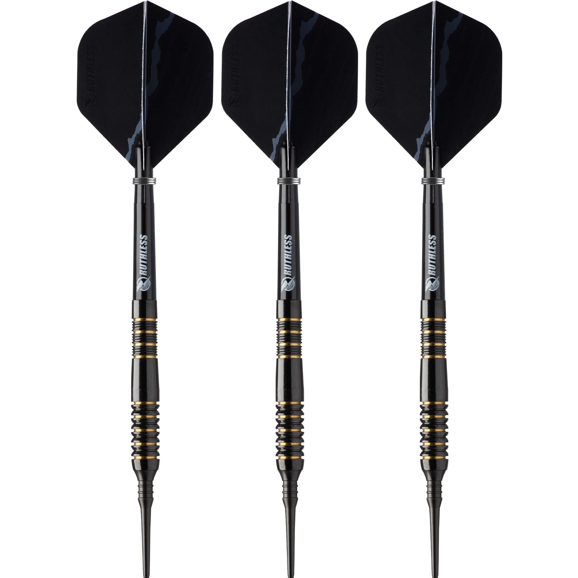 *Ruthless Black Wolf Darts - Soft Tip Tungsten - BW 16.0g - Gold Ring - 18g - Image 3