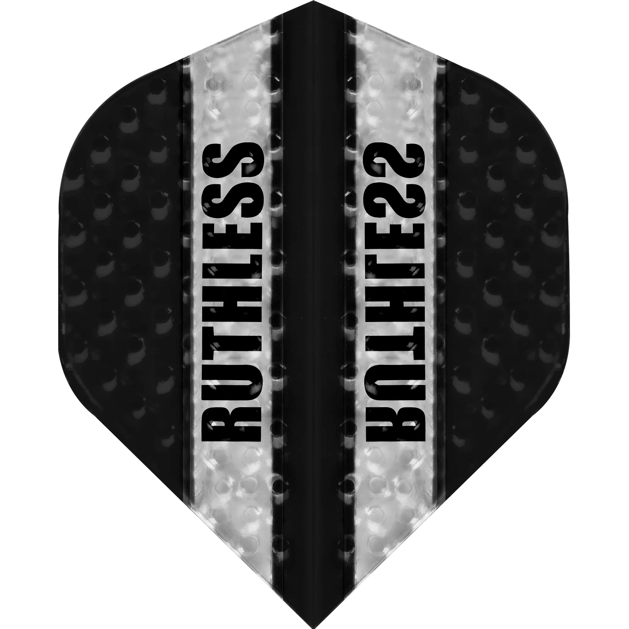 *Ruthless - Clear Panel Embossed - Dart Flights - 100 Micron - No2 - Std - Image 2