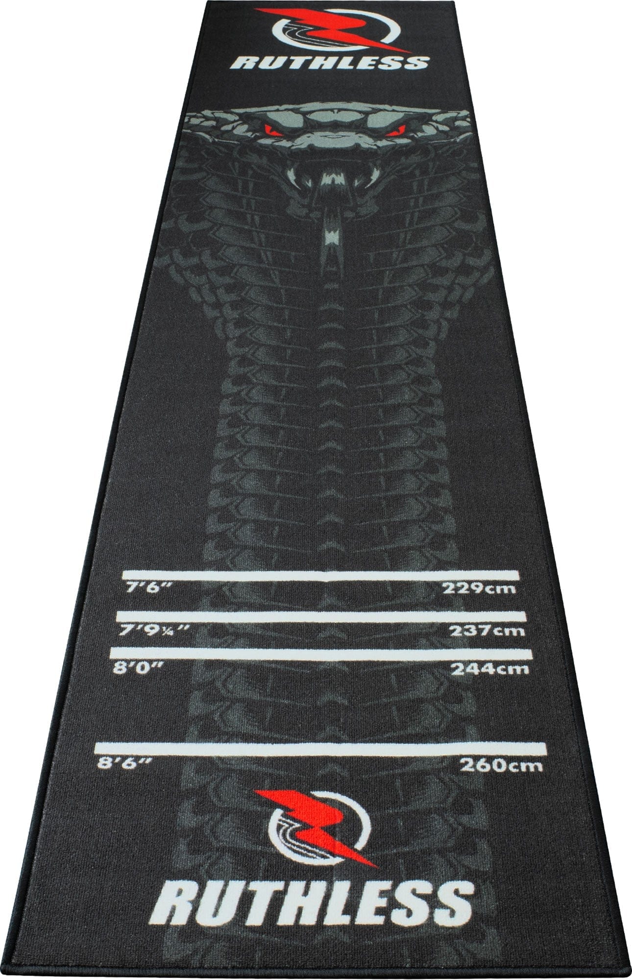 Ruthless Cobra Dart Mat - Carpet Mat - 290 cm x 60cm - Black & Grey - Image 7