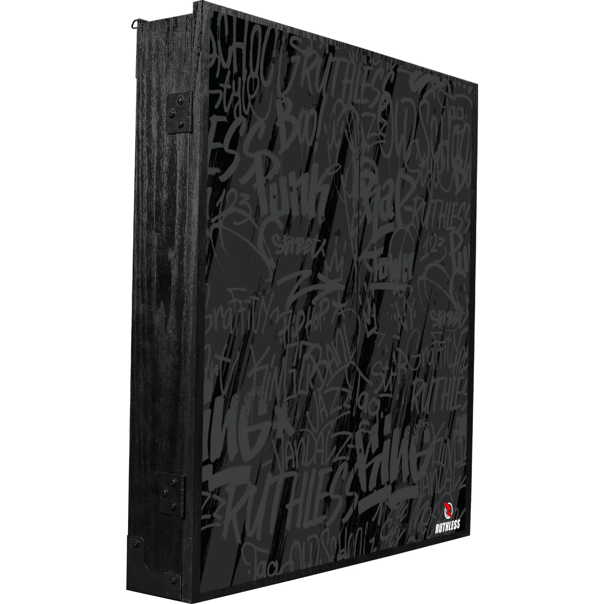 Ruthless Dartboard Cabinet - Square Design - Graffiti Grey - Image 2