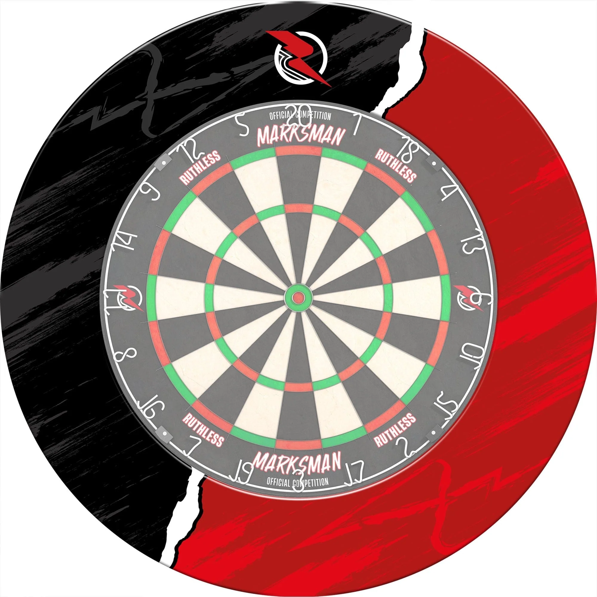 Ruthless Dartboard Surround - Professional - RipTorn - Black & Red - Image 6