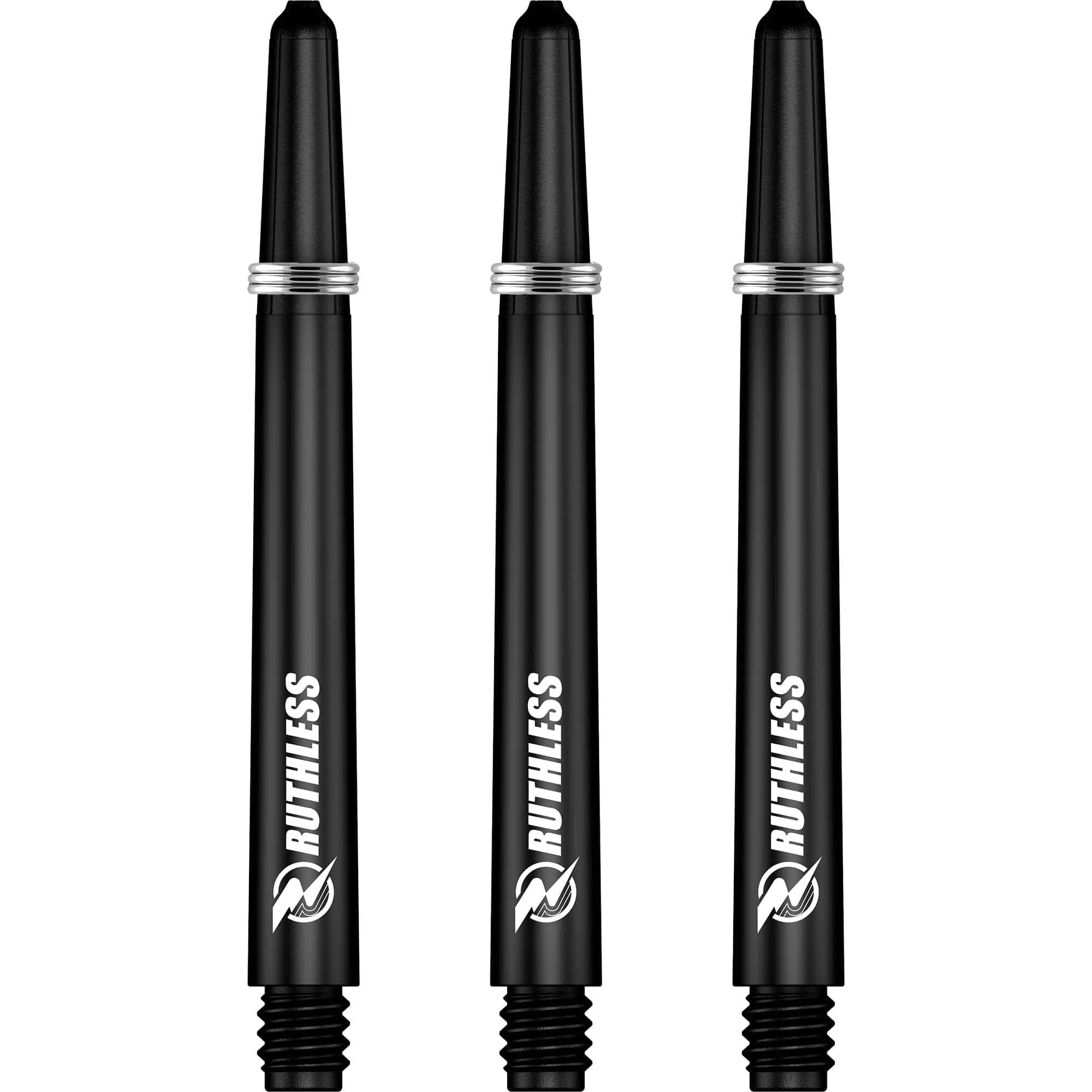 Ruthless Deflectagrip Dart Shafts - Nylon Stems with Springs - Black - Image 2