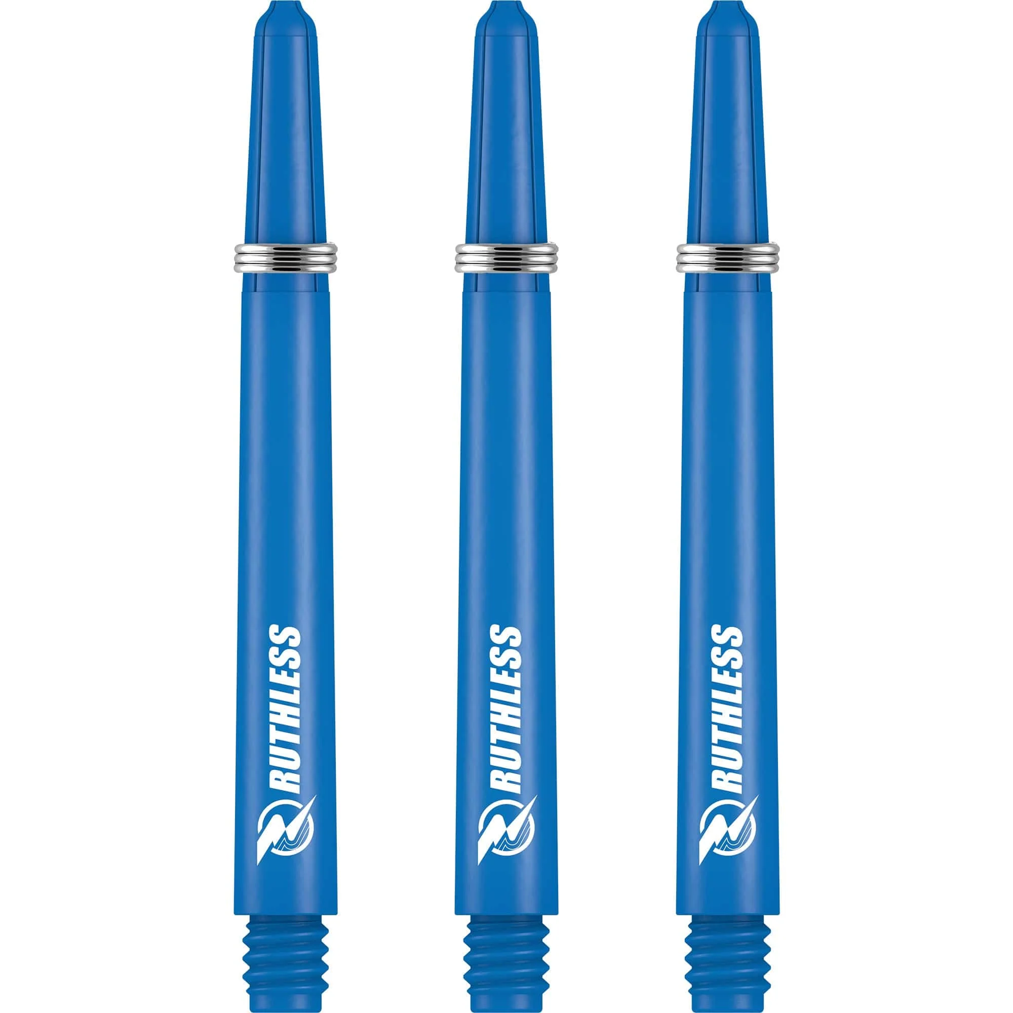 Ruthless Deflectagrip Dart Shafts - Nylon Stems with Springs - Blue - Image 2