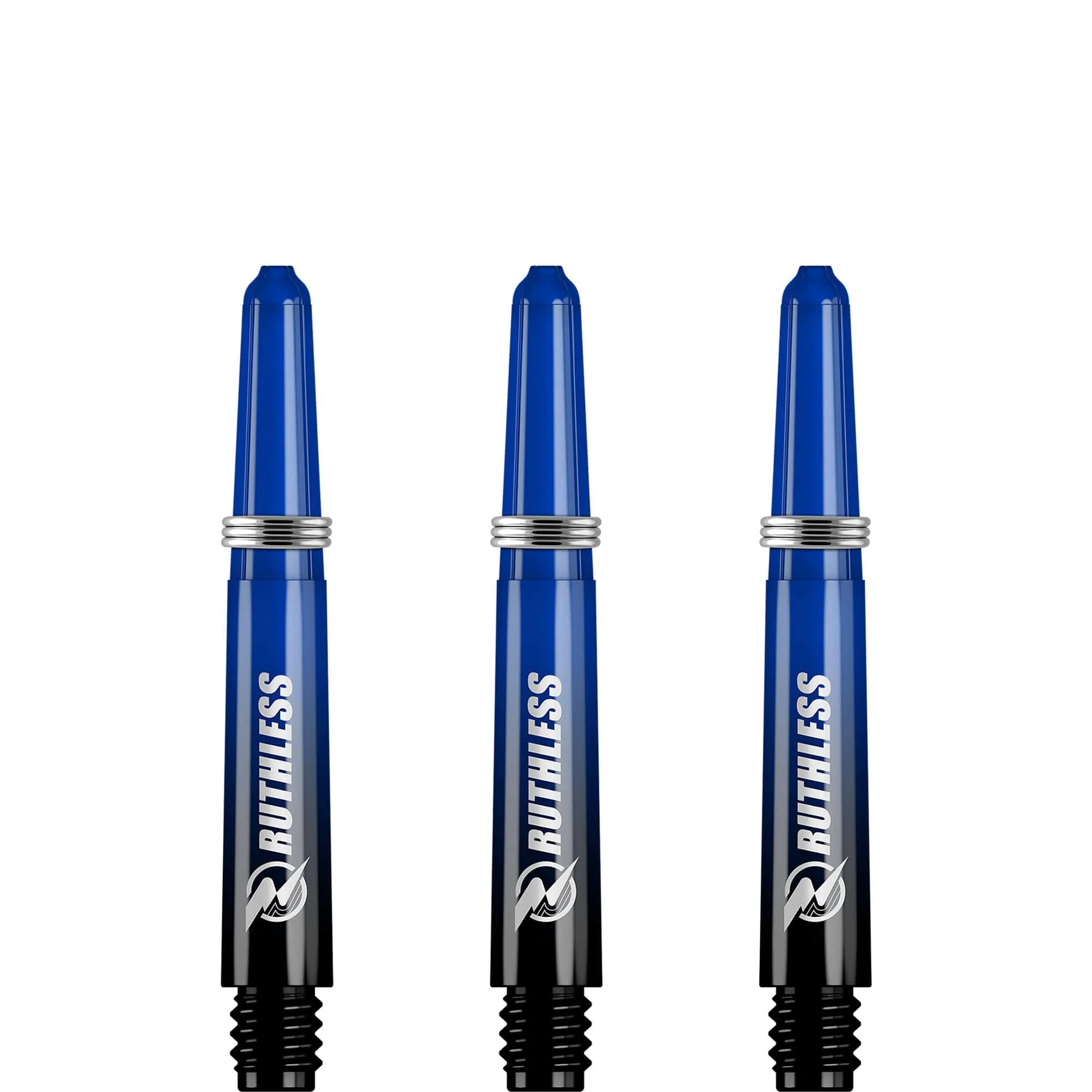 Ruthless Deflectagrip Dart Shafts - Two Tone - Polycarbonate Stems with Springs - Blue - Image 4