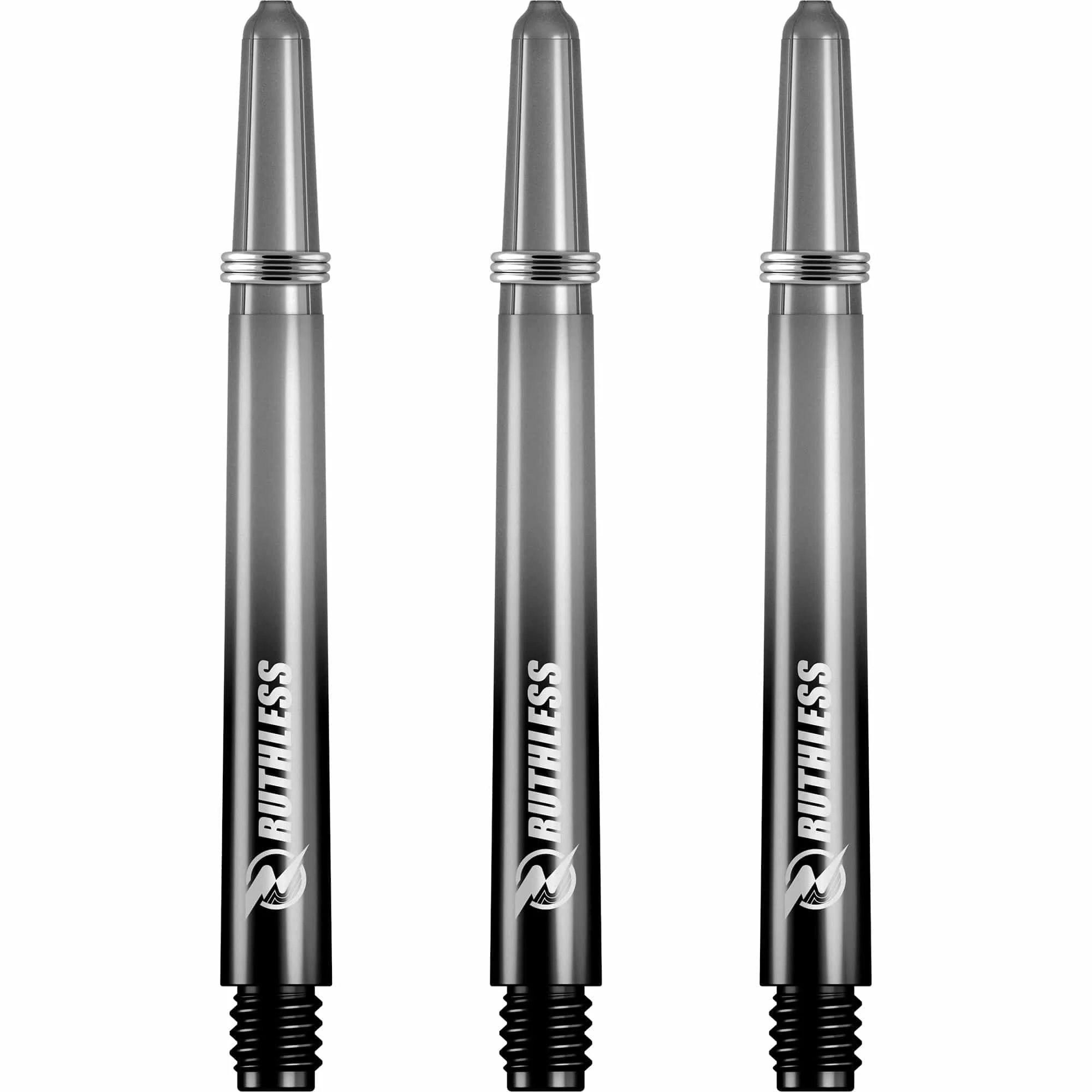 Ruthless Deflectagrip Dart Shafts - Two Tone - Polycarbonate Stems with Springs - Smokey - Image 2