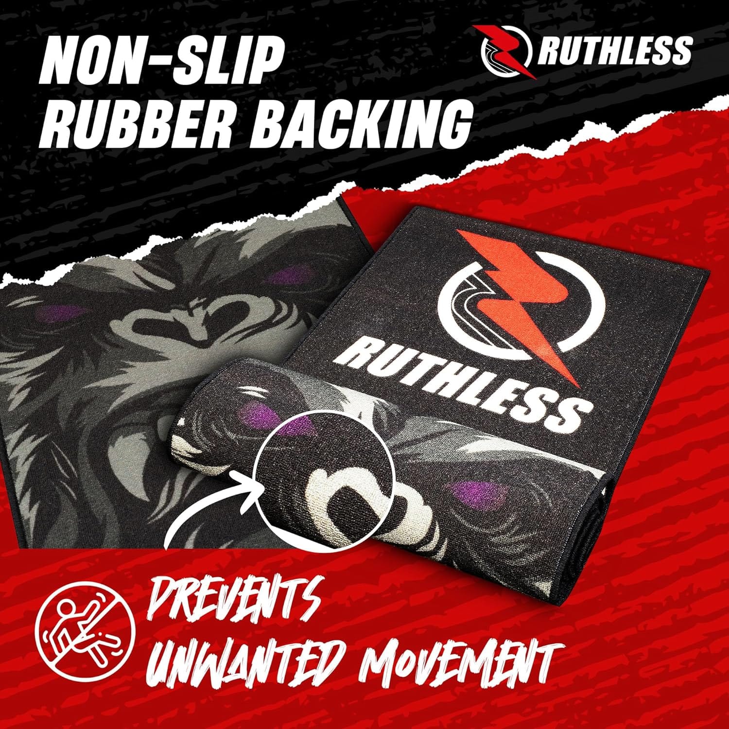 Ruthless Gorilla Dart Mat - Carpet Mat - 290cm x 60cm - Black & Grey - Image 7