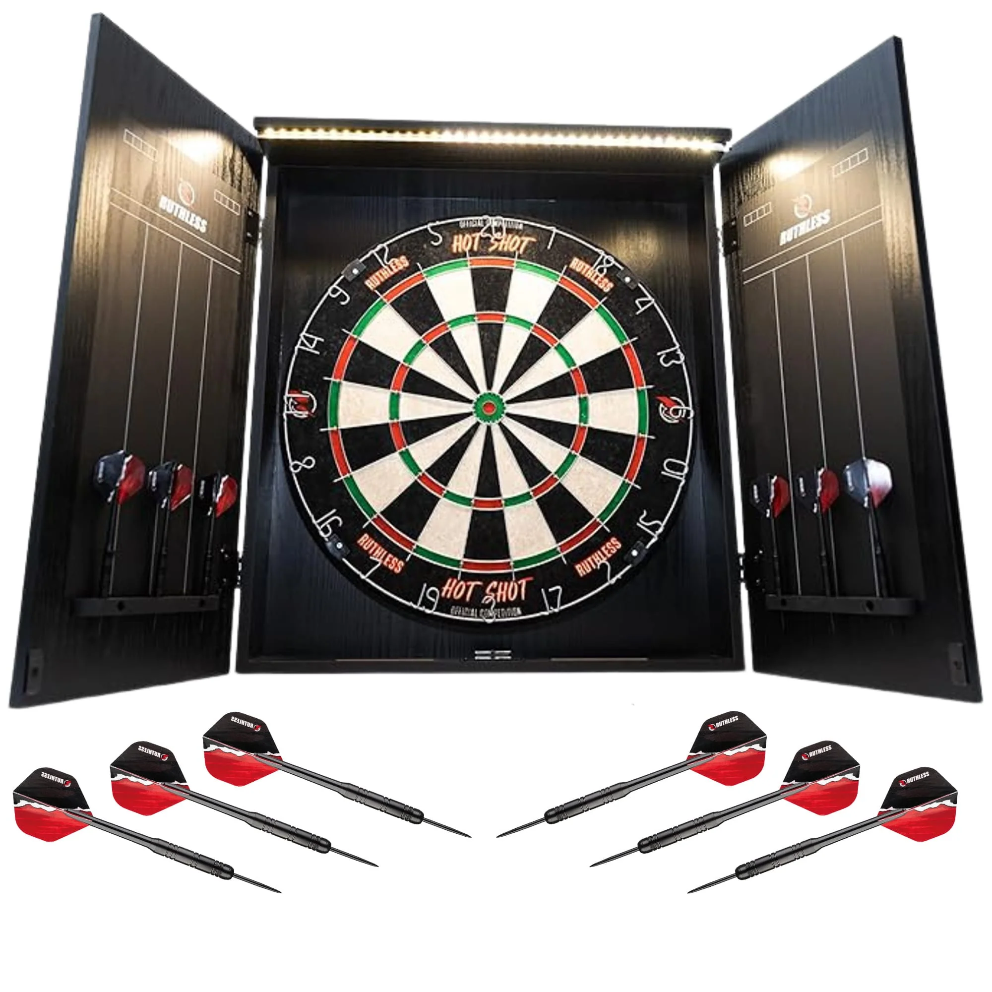 Ruthless Home Darts Centre - Cabinet with USB Light - Eagle - Image 2