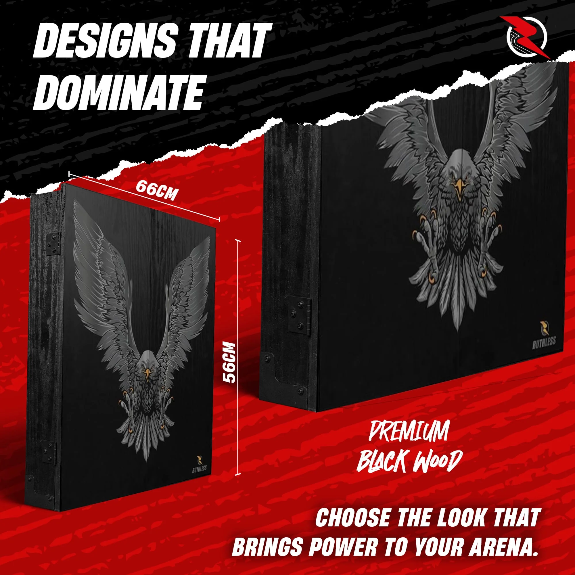 Ruthless Home Darts Centre - Cabinet with USB Light - Eagle - Image 6