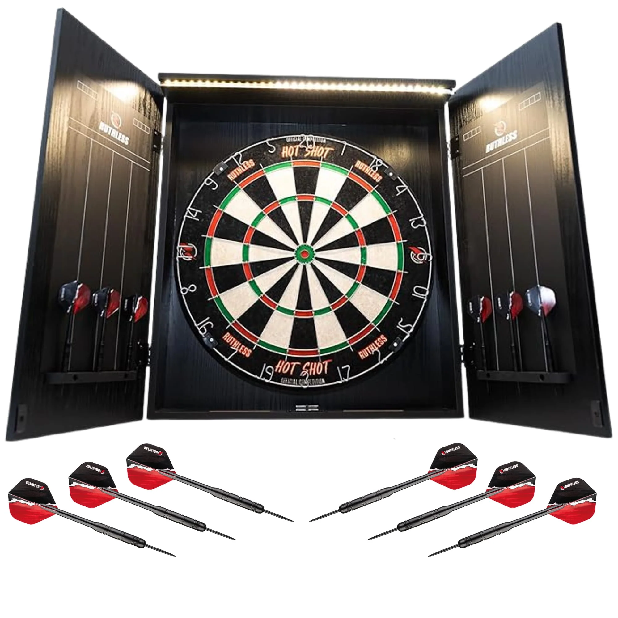 Ruthless Home Darts Centre - Cabinet with USB Light - Gorilla - Image 2