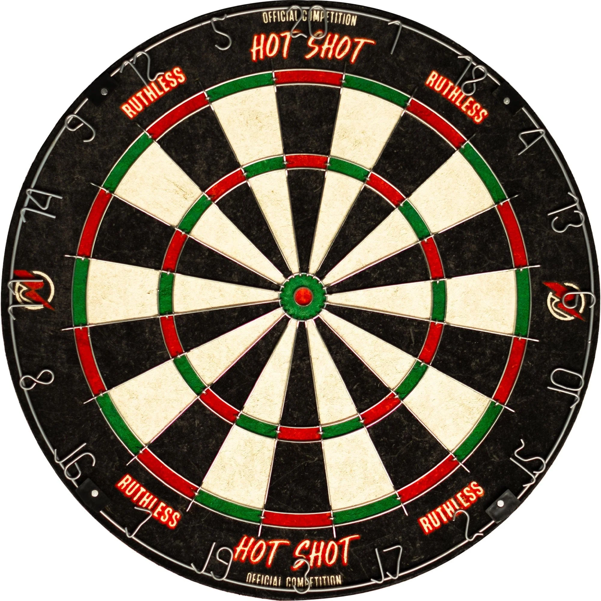 Ruthless HotShot Dartboard - Endurance - Round Wire - inc 2 sets of Darts - Image 2
