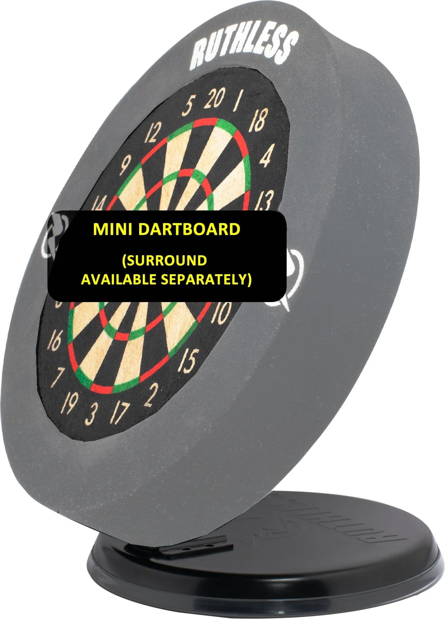 Ruthless Mini Desktop Dartboard - 6 Inch - Desk Version or Wall Mountable - Complete with Darts - Image 6