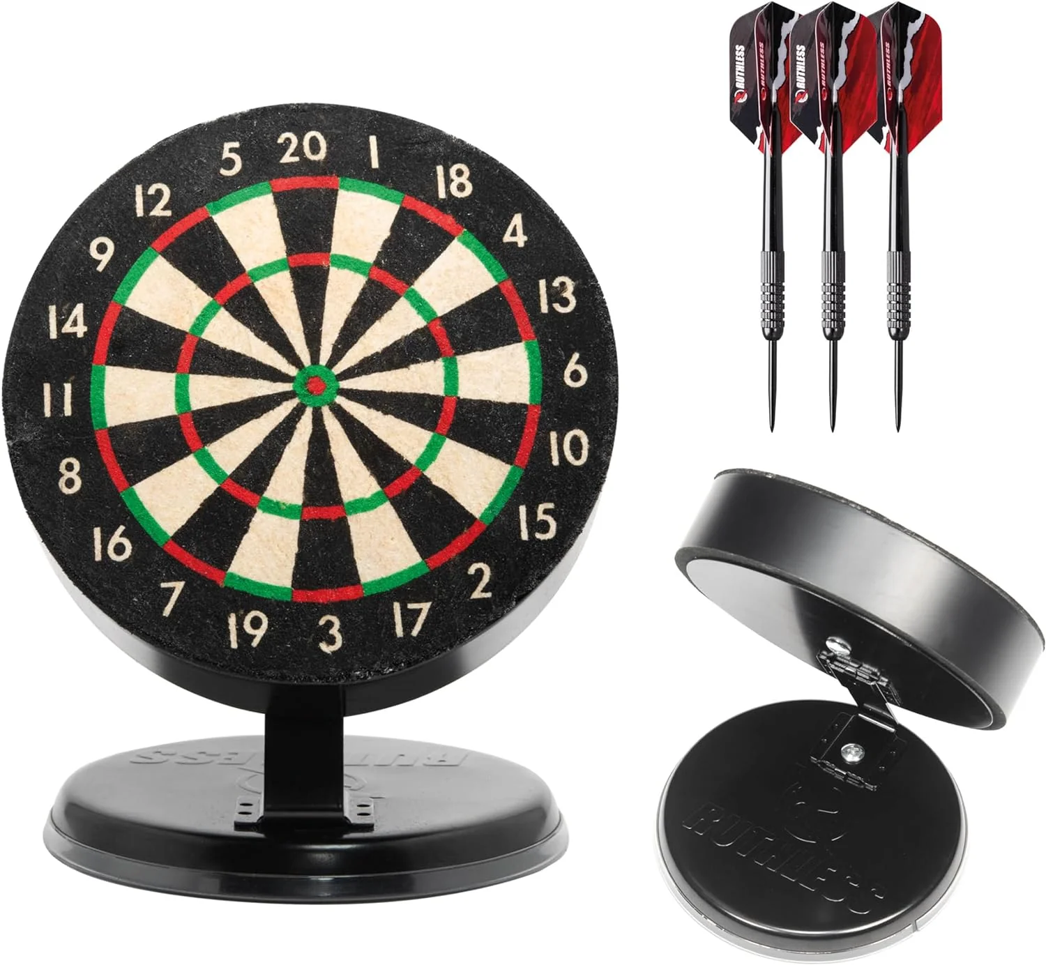 Ruthless Mini Desktop Dartboard Complete Set - Surround, Darts & Mat - Image 4