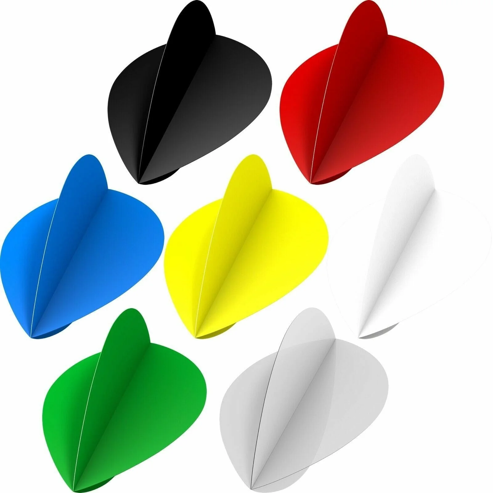 *Ruthless Poly Plain - Solid - Dart Flights - 75 Micron - Pear - Image 2