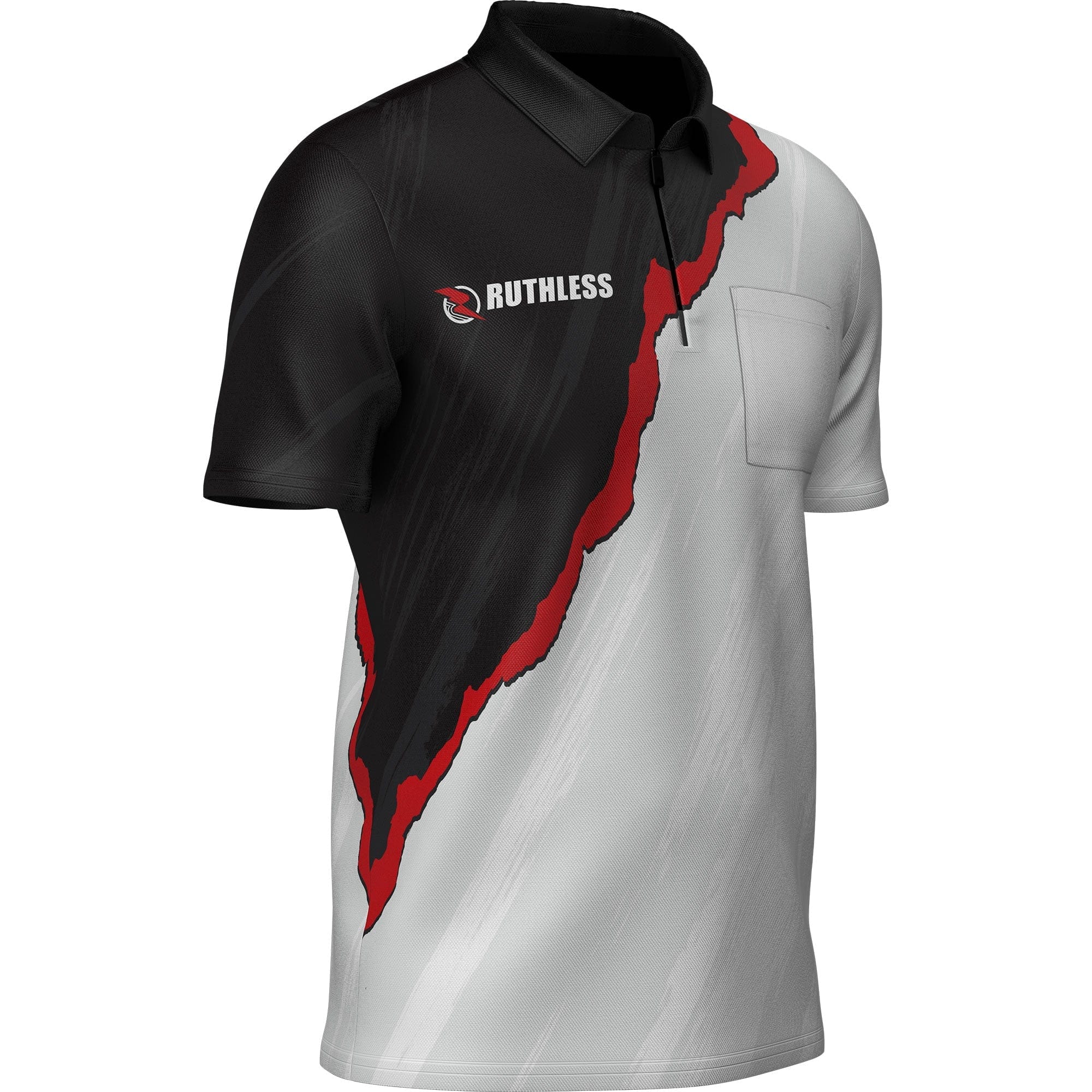*Ruthless RipTorn ECO Dart Shirt - with Pocket - Black & Light Grey - Image 6