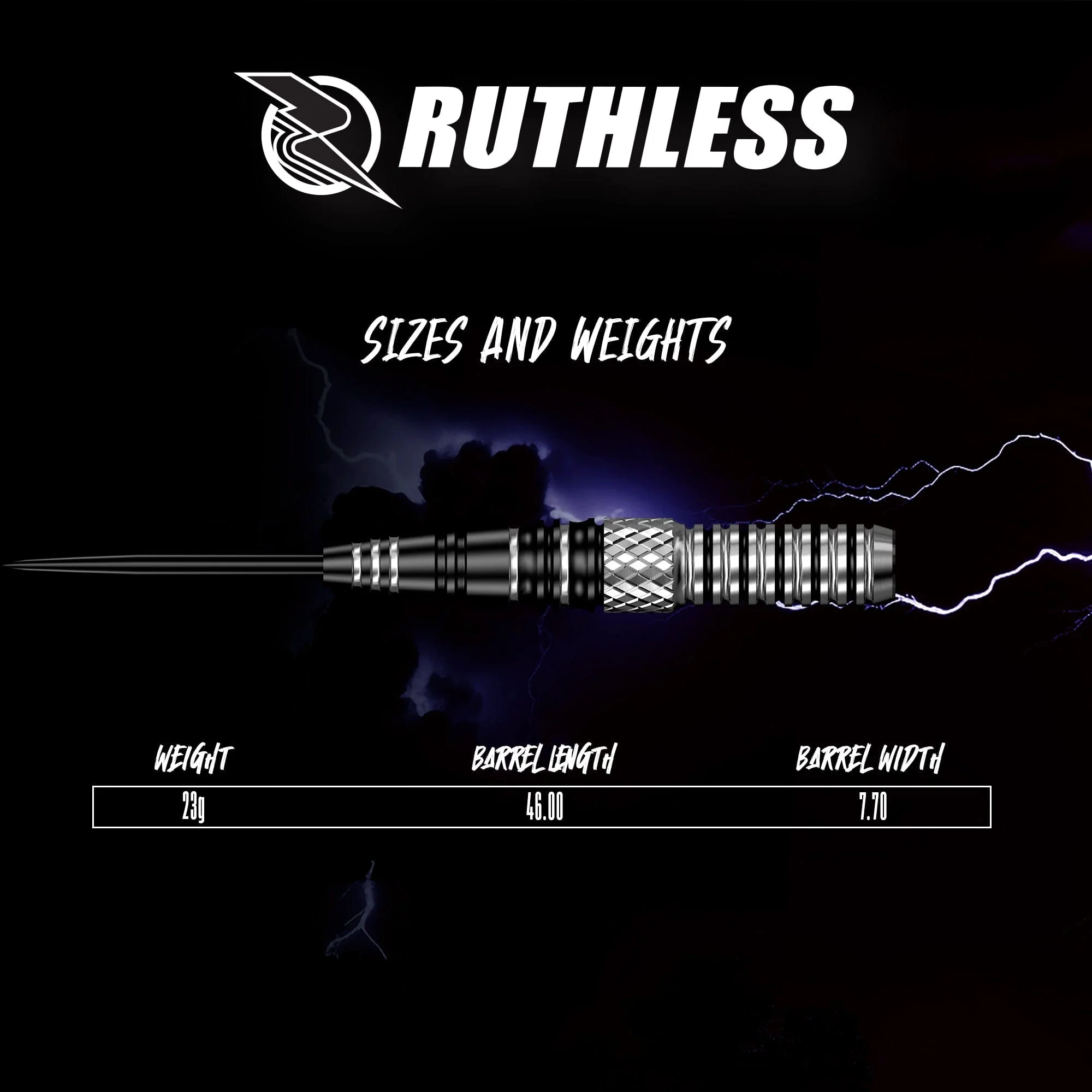 Ruthless Thunderstorm Darts - Steel Tip - 90% Tungsten - Image 4