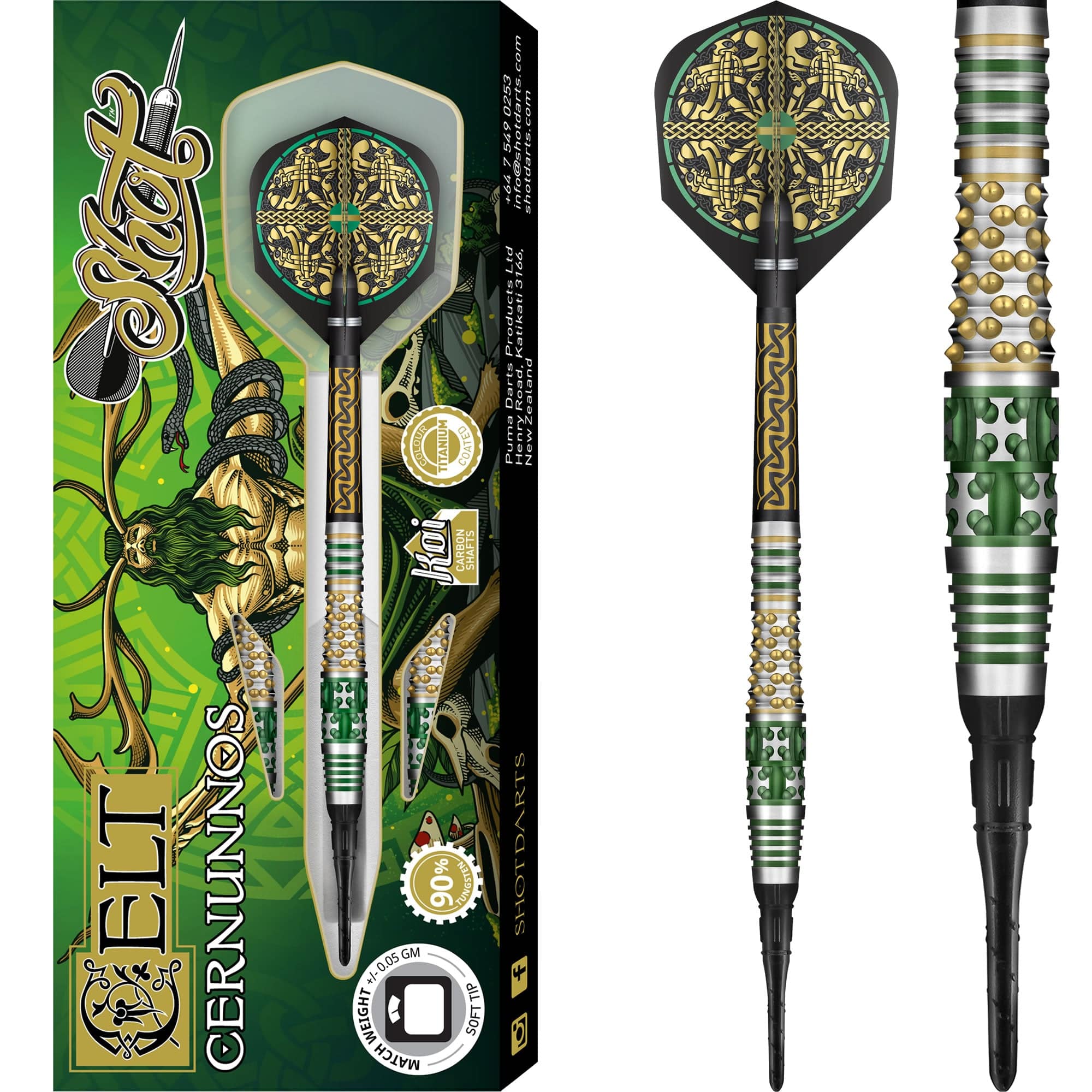 Shot Celt Darts - Soft Tip Tungsten - Cernunnos