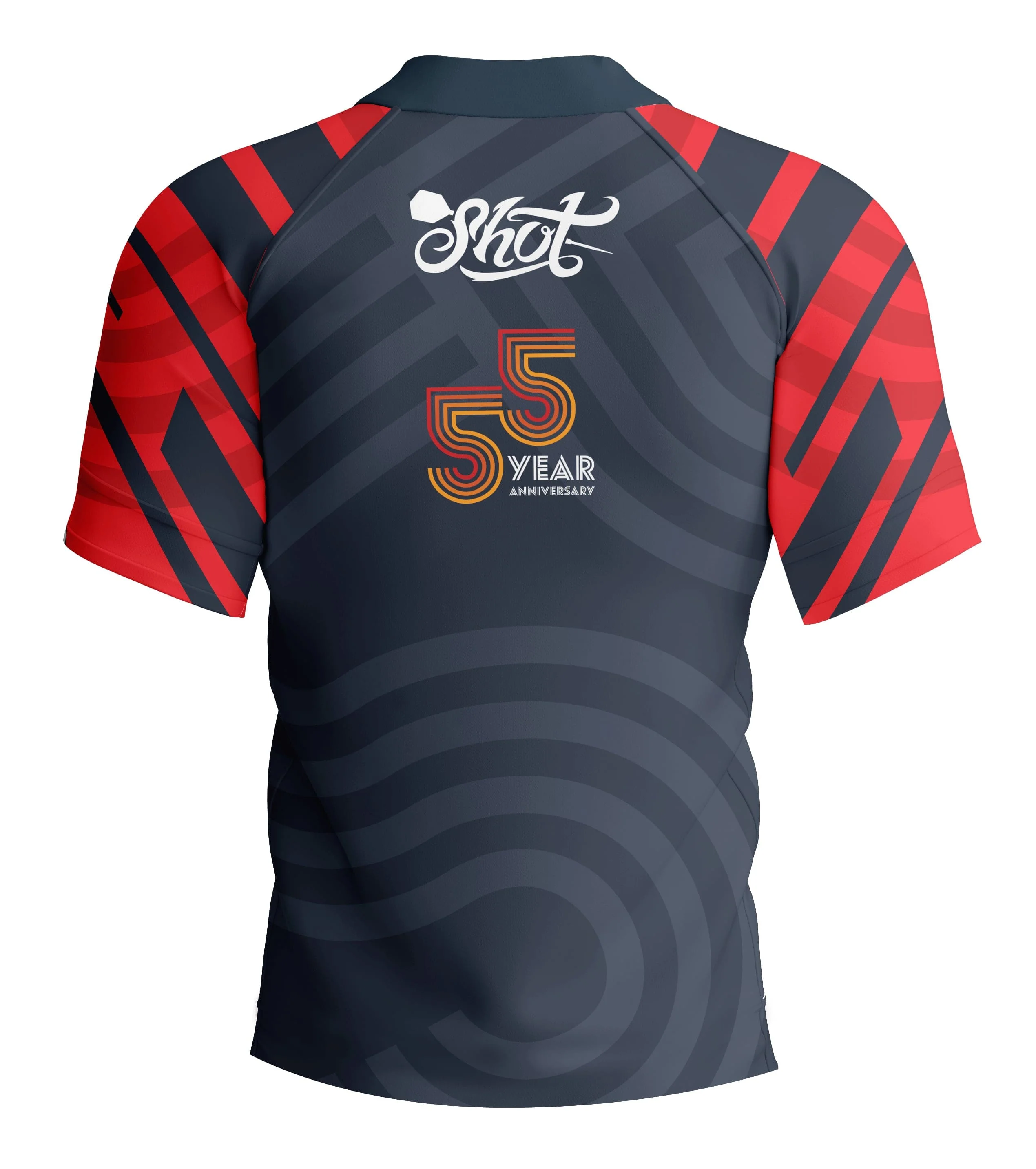 *Shot Dart Shirt - 55 Year Anniversary - Black & Red - Image 2