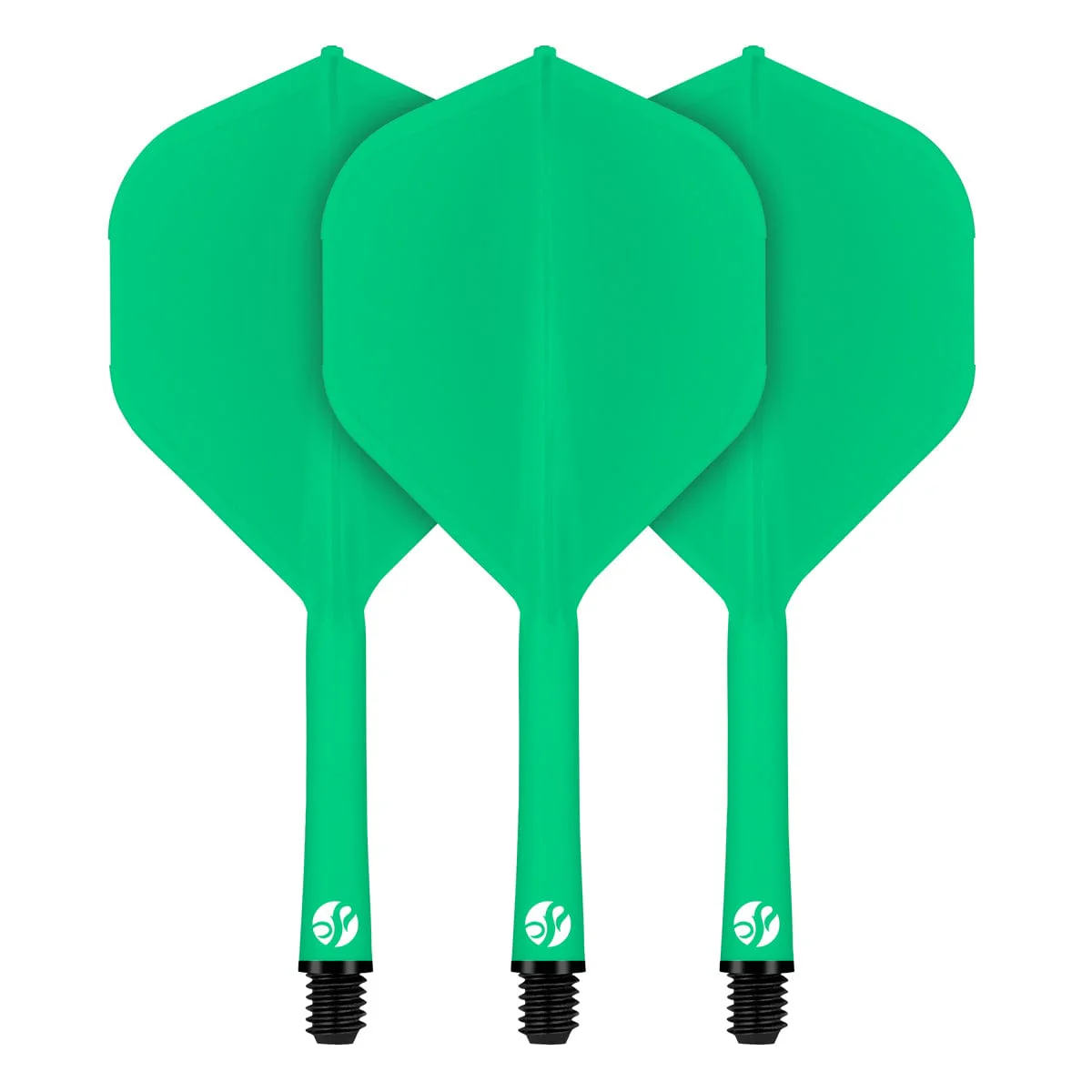Shot Flight Deck - One Piece Dart Flight and Shaft System - Green - Image 5