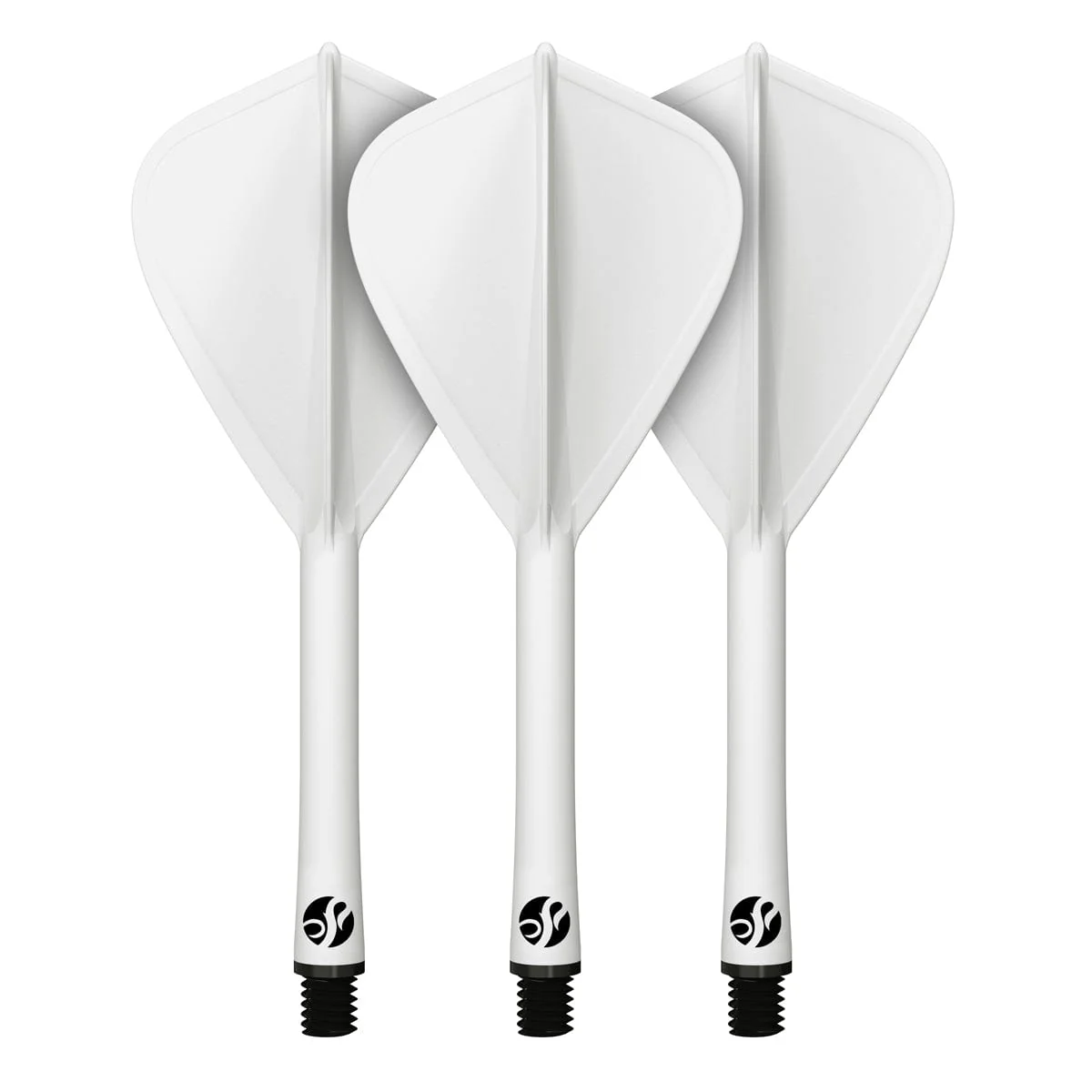 Shot Flight Deck - One Piece Dart Flight and Shaft System - Kite - White - Image 3