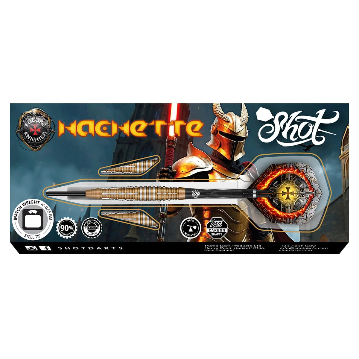 Shot Future Knights Darts - Steel Tip - 90% Tungsten - Hachette - Image 4