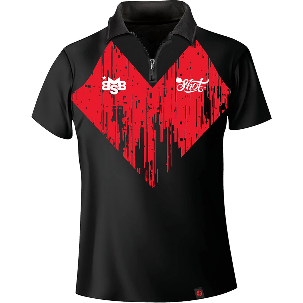 *Shot Michael Smith Dart Shirt - Training Kit - Bully Boy - Red V - Image 2