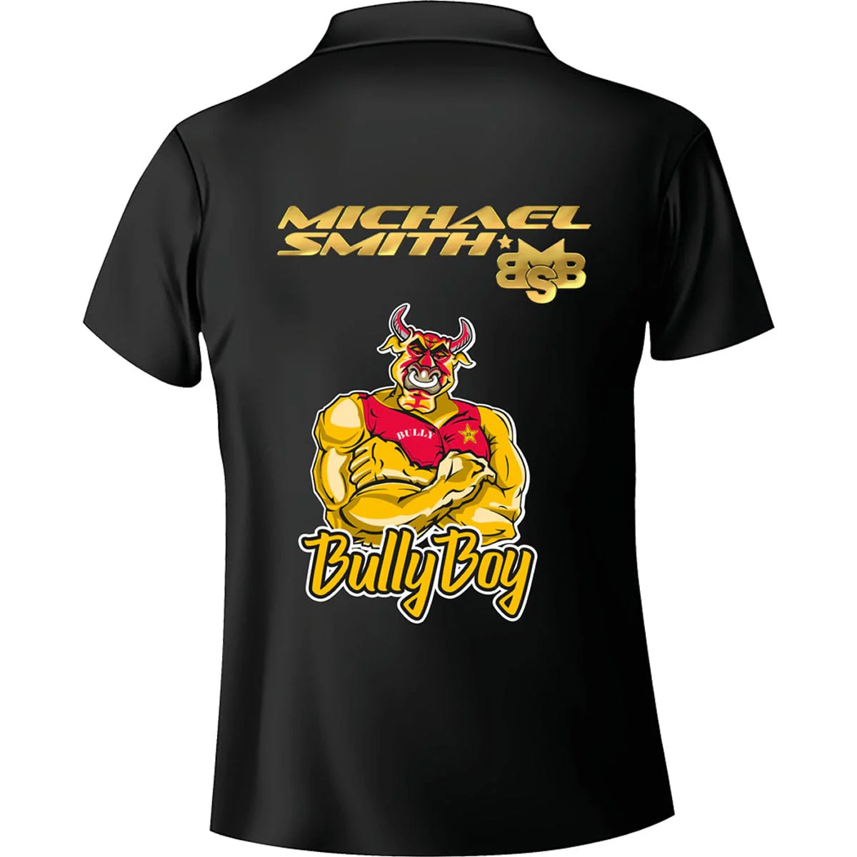 *Shot Michael Smith Dart Shirt - Training Kit - Bully Boy - Red V - Image 3