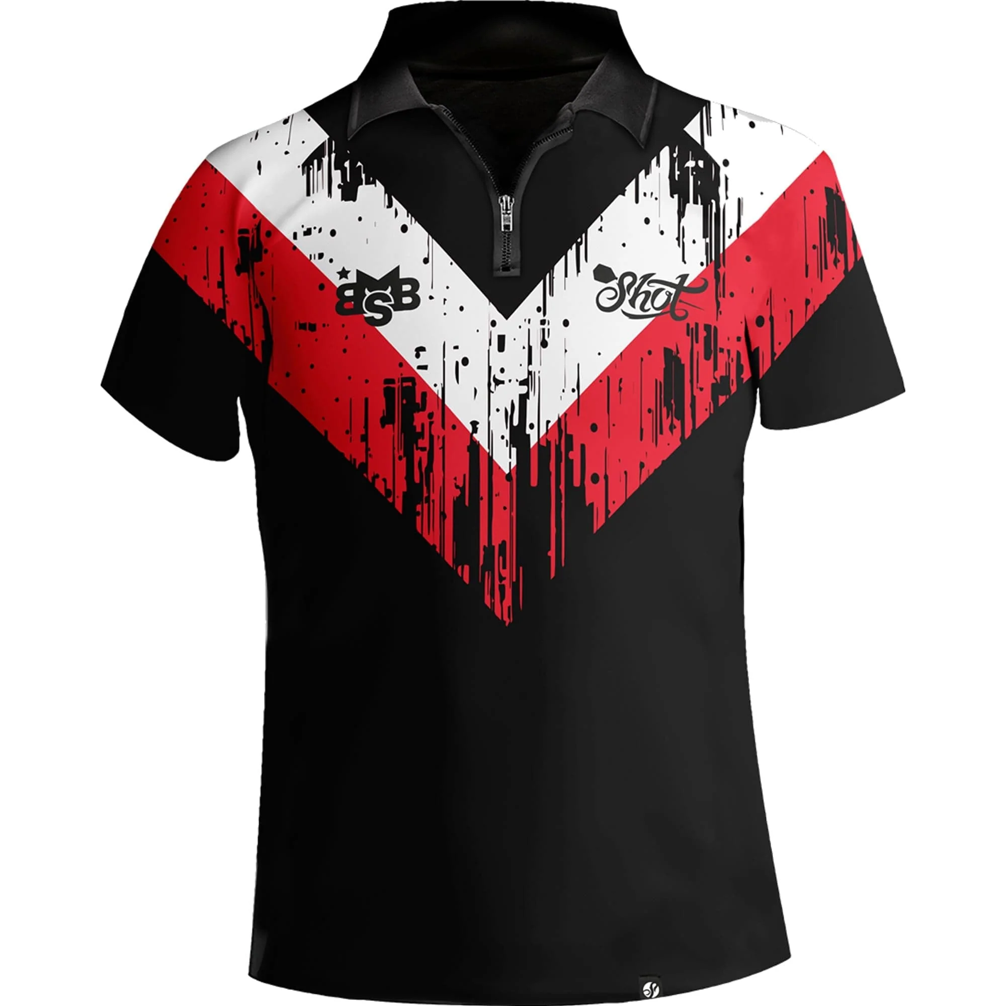Shot Michael Smith Dart Shirt - Training Kit - Bully Boy - White Strip - Image 2