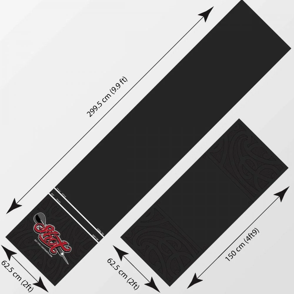 Shot T-Mat - Carpet Dart Mat - Floor Protection - 300cm x 60cm - Black - Image 3