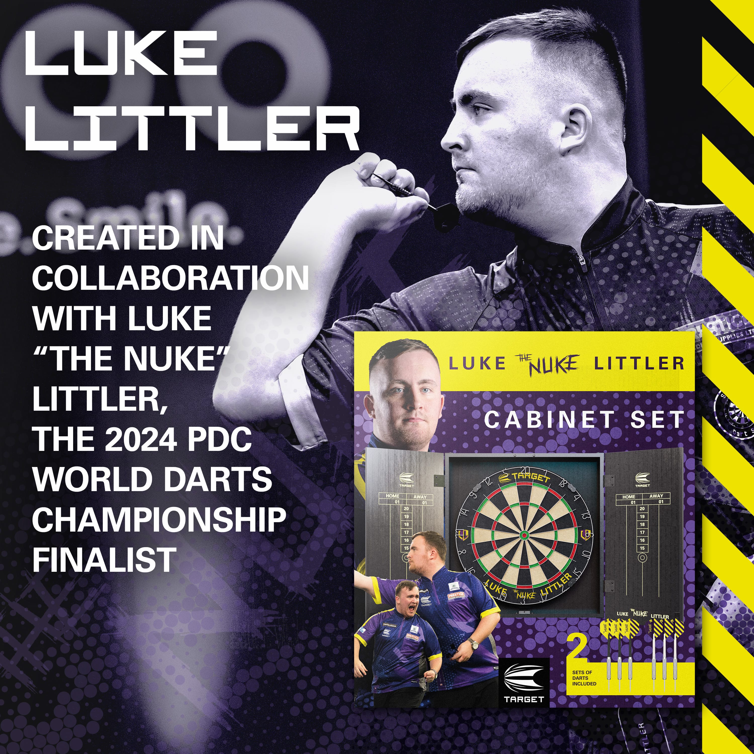 Target Dartboard & Cabinet Set - Luke Littler - Image 2