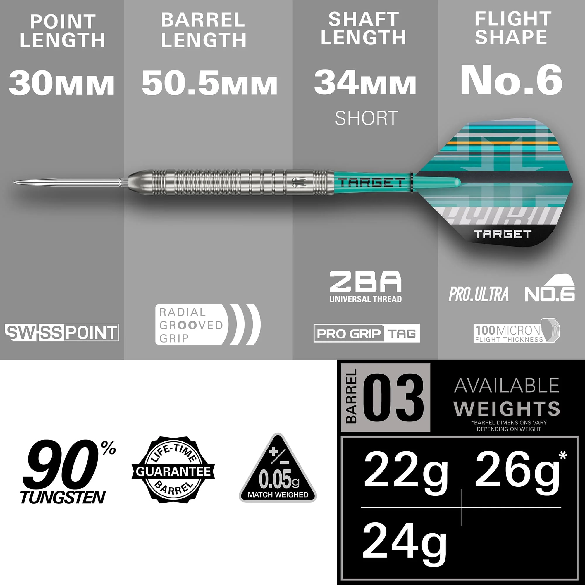 Target Hydro Darts - Steel Tip - 90% Tungsten - 03 - Image 2