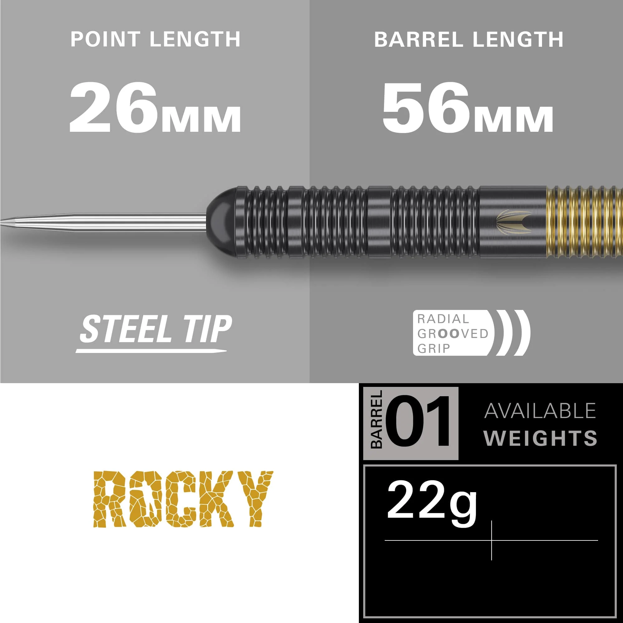 Target Josh Rock Darts - Steel Tip - Brass - Image 4