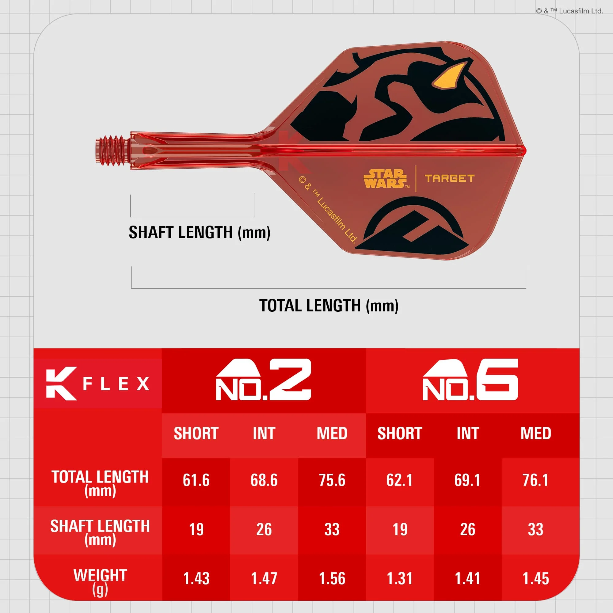 Target K-Flex Dart Flights - Darth Maul - Image 5
