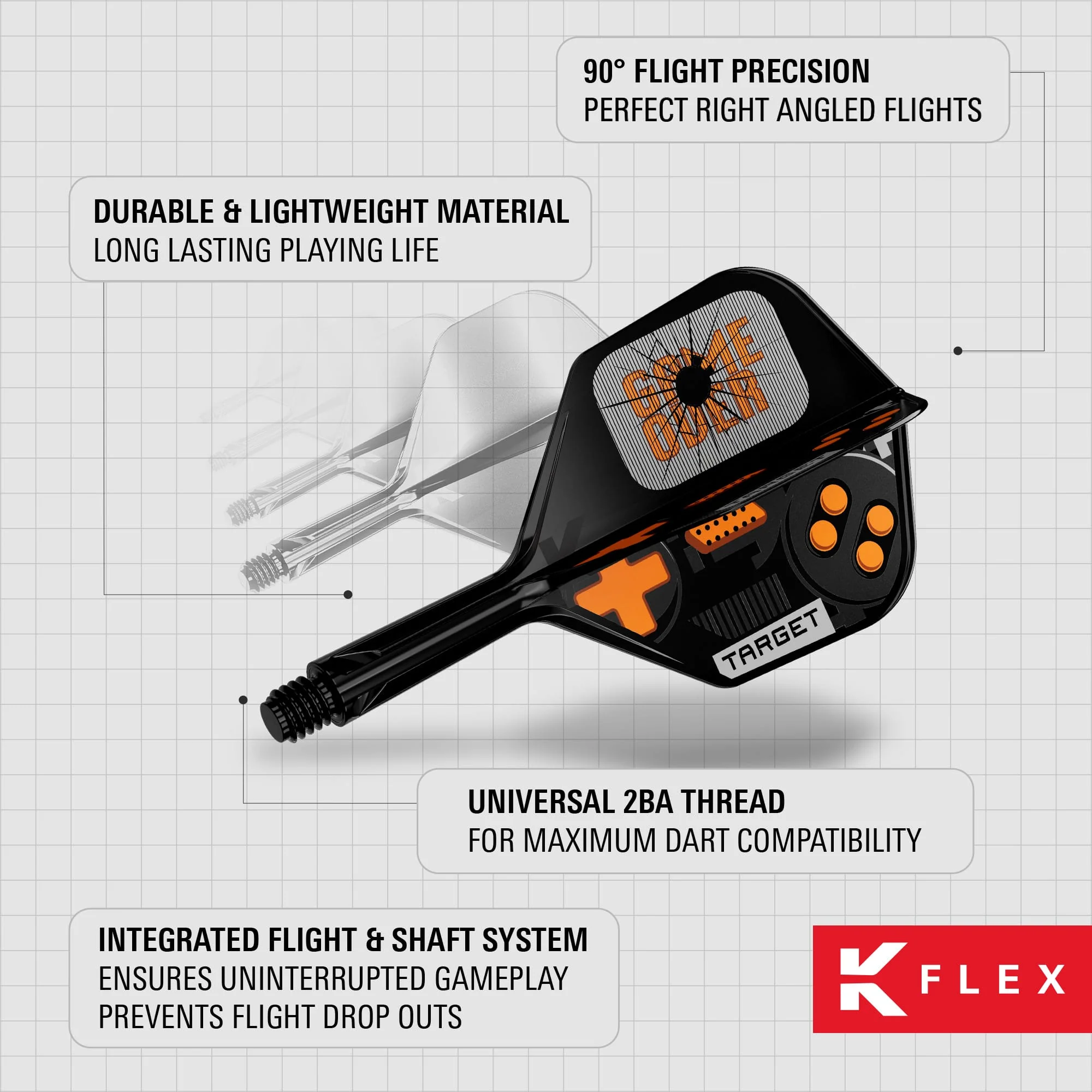 Target K-Flex Dart Flights - Game Over - Image 7