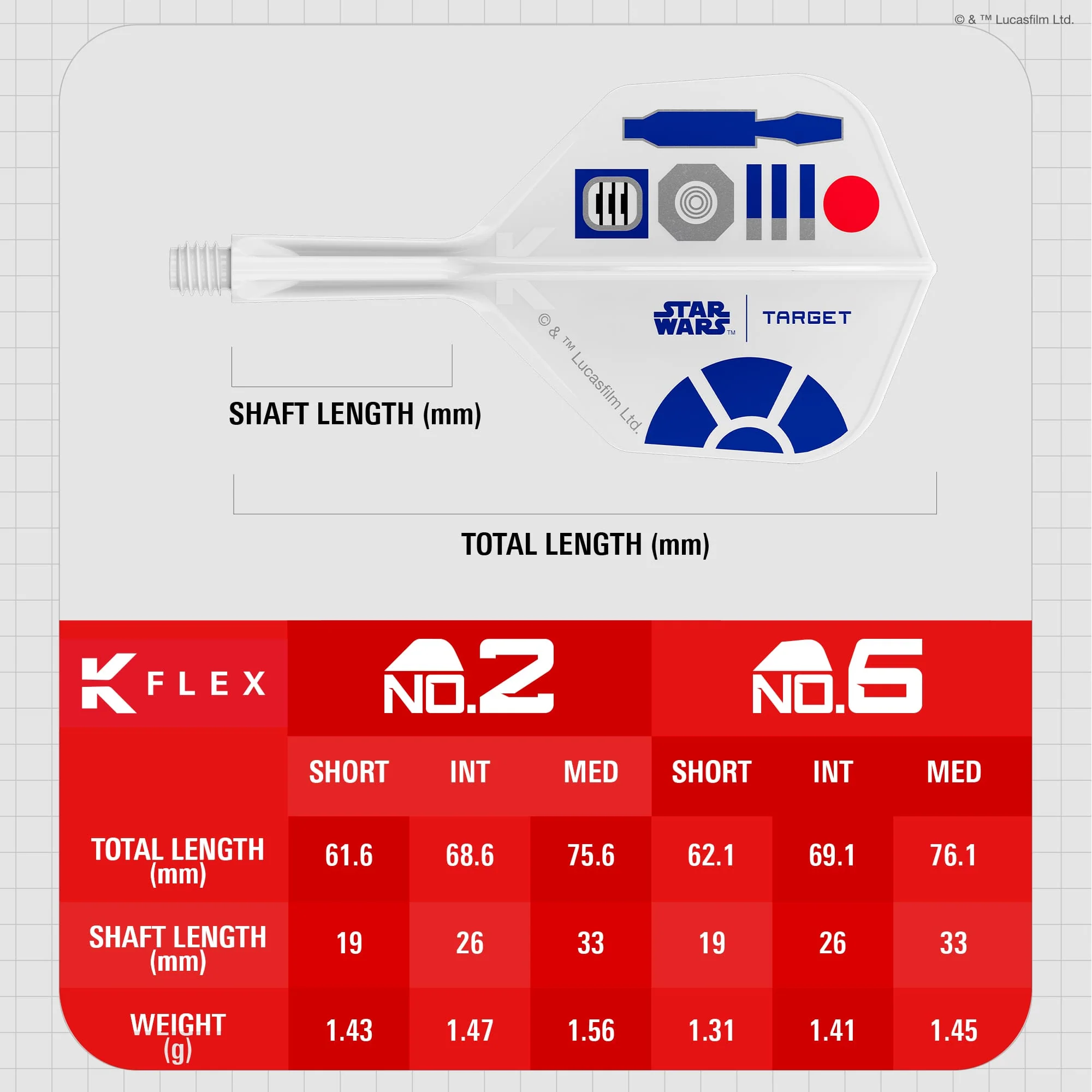 Target K-Flex Dart Flights - R2D2 - Image 5