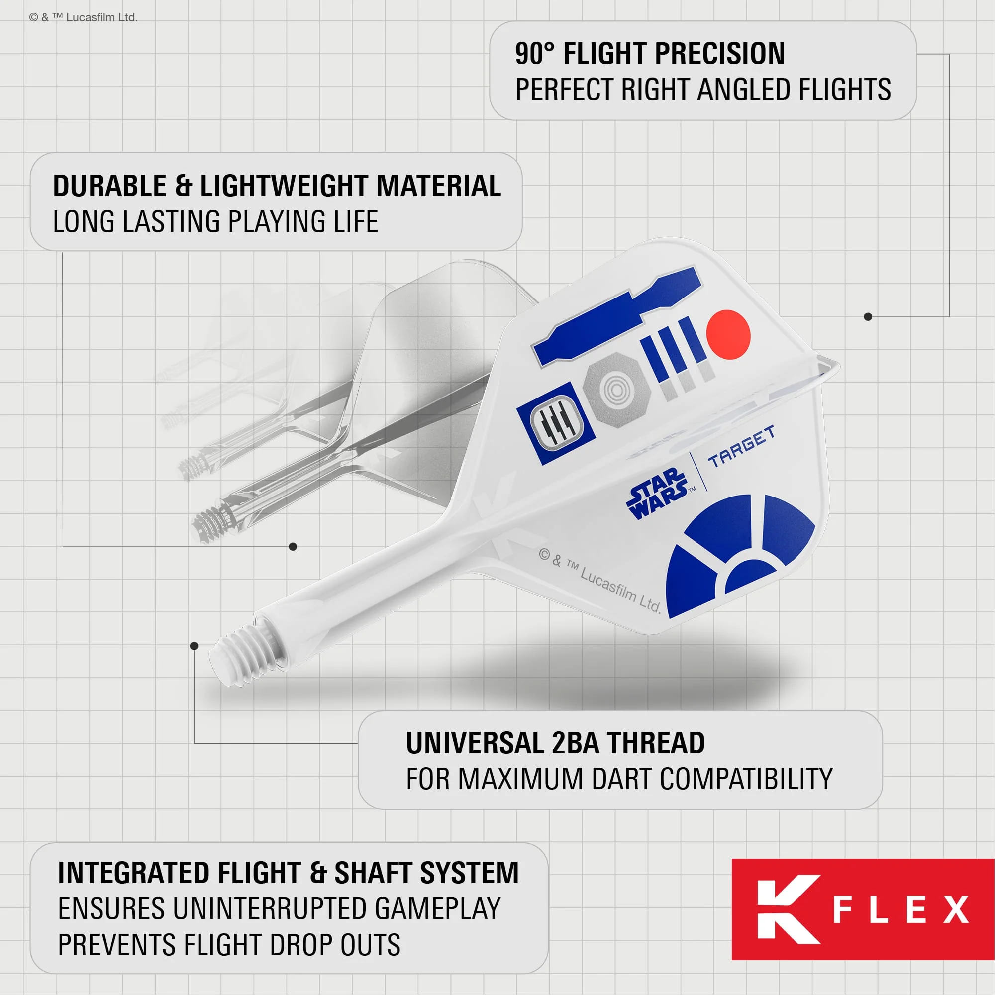 Target K-Flex Dart Flights - R2D2 - Image 7