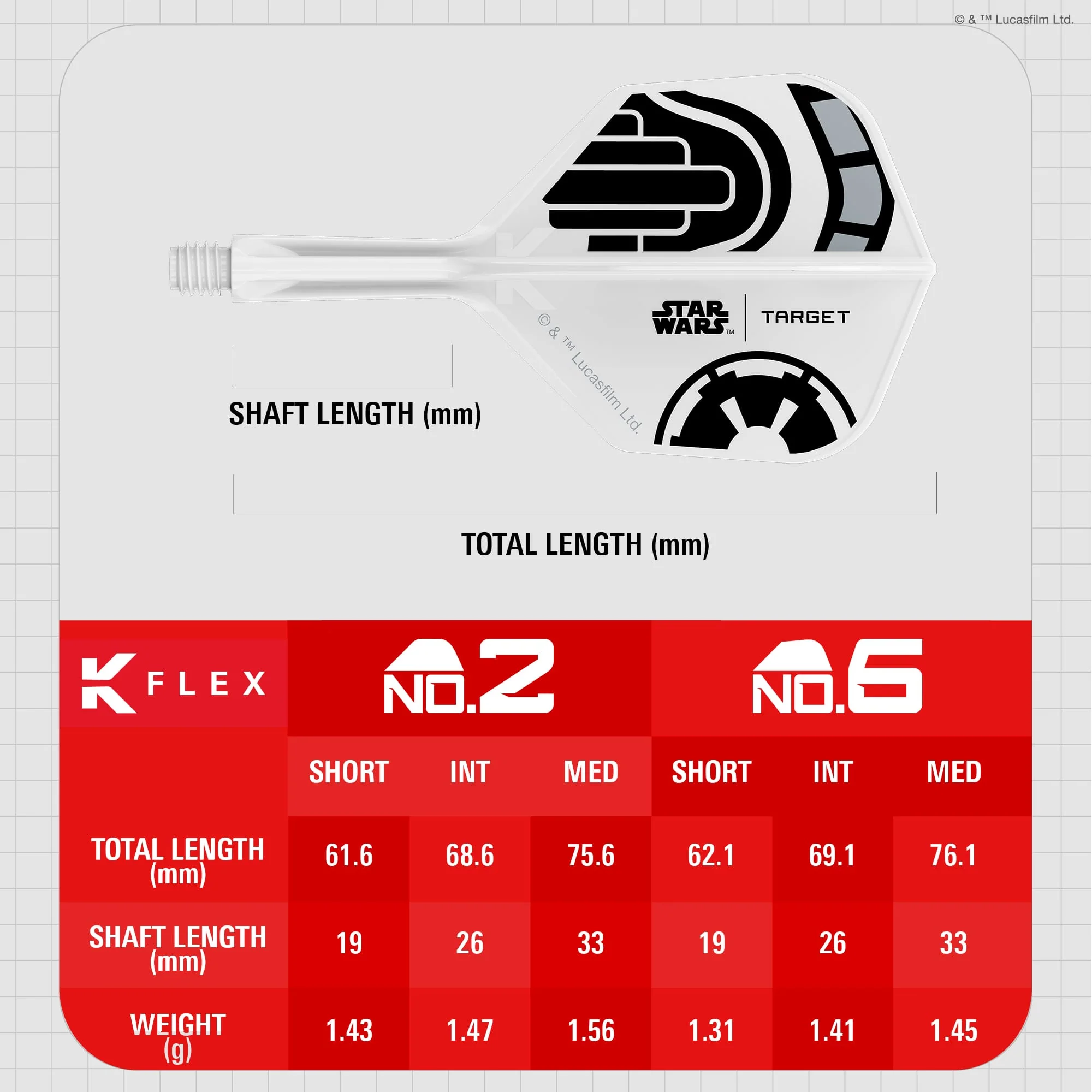 Target K-Flex Dart Flights - Stormtrooper - Image 5