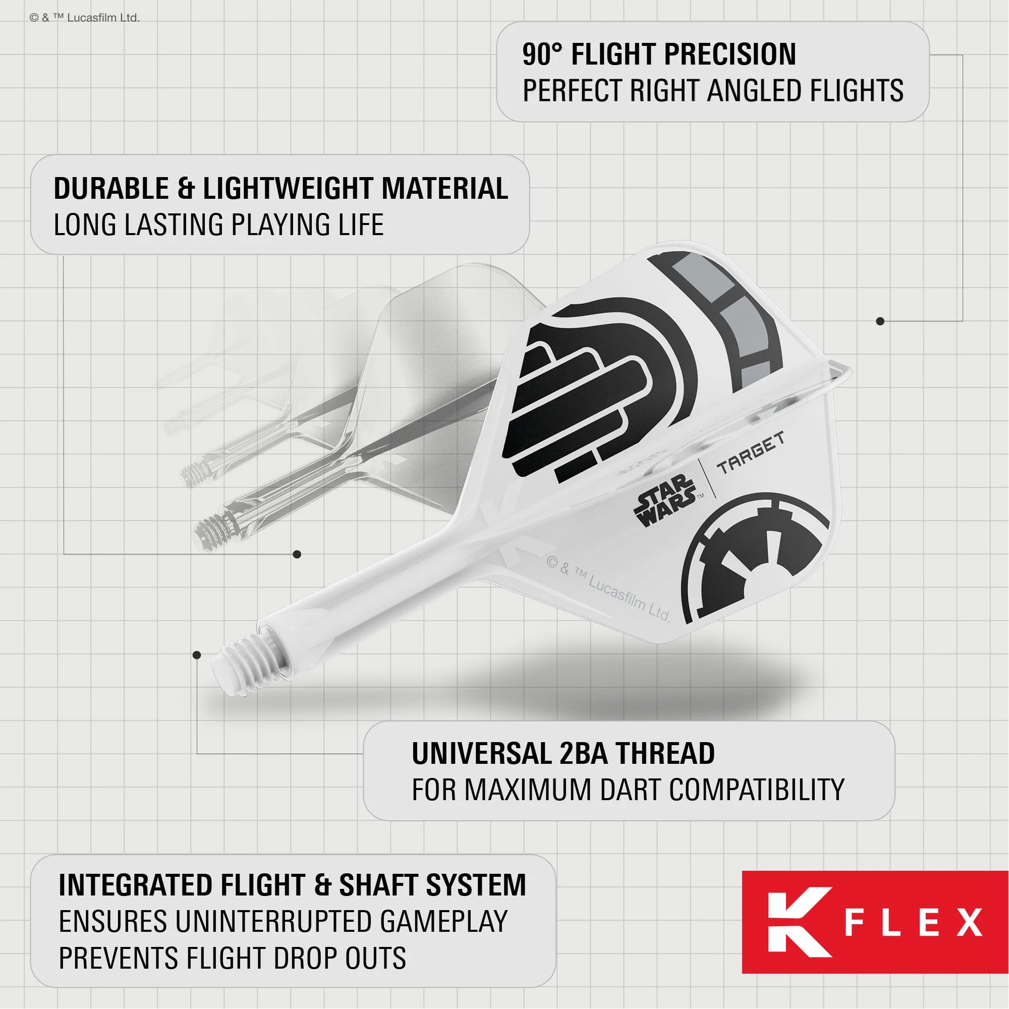 Target K-Flex Dart Flights - Stormtrooper - Image 7
