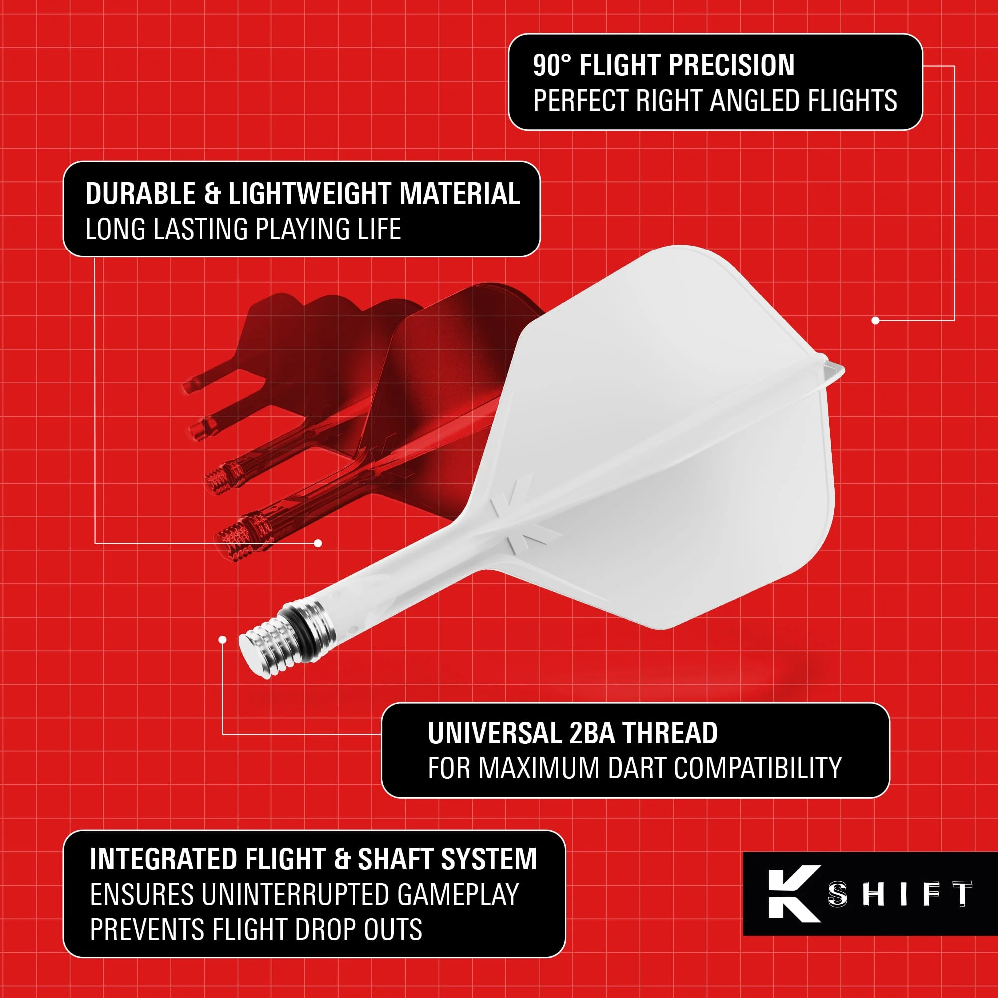 Target K-Shift Dart Flights - Standard No.6 - Image 4