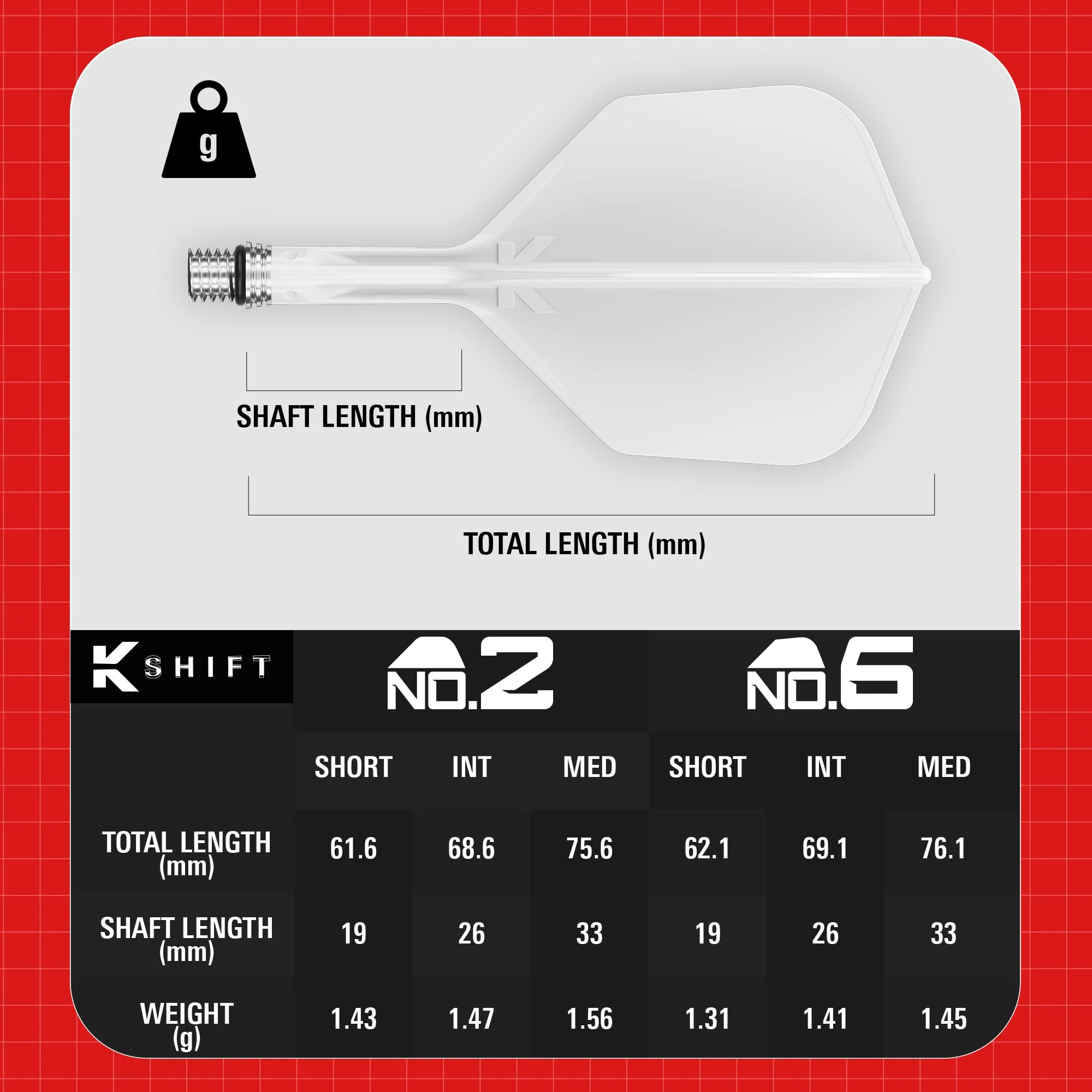 Target K-Shift Dart Flights - Standard No.6 - Image 6