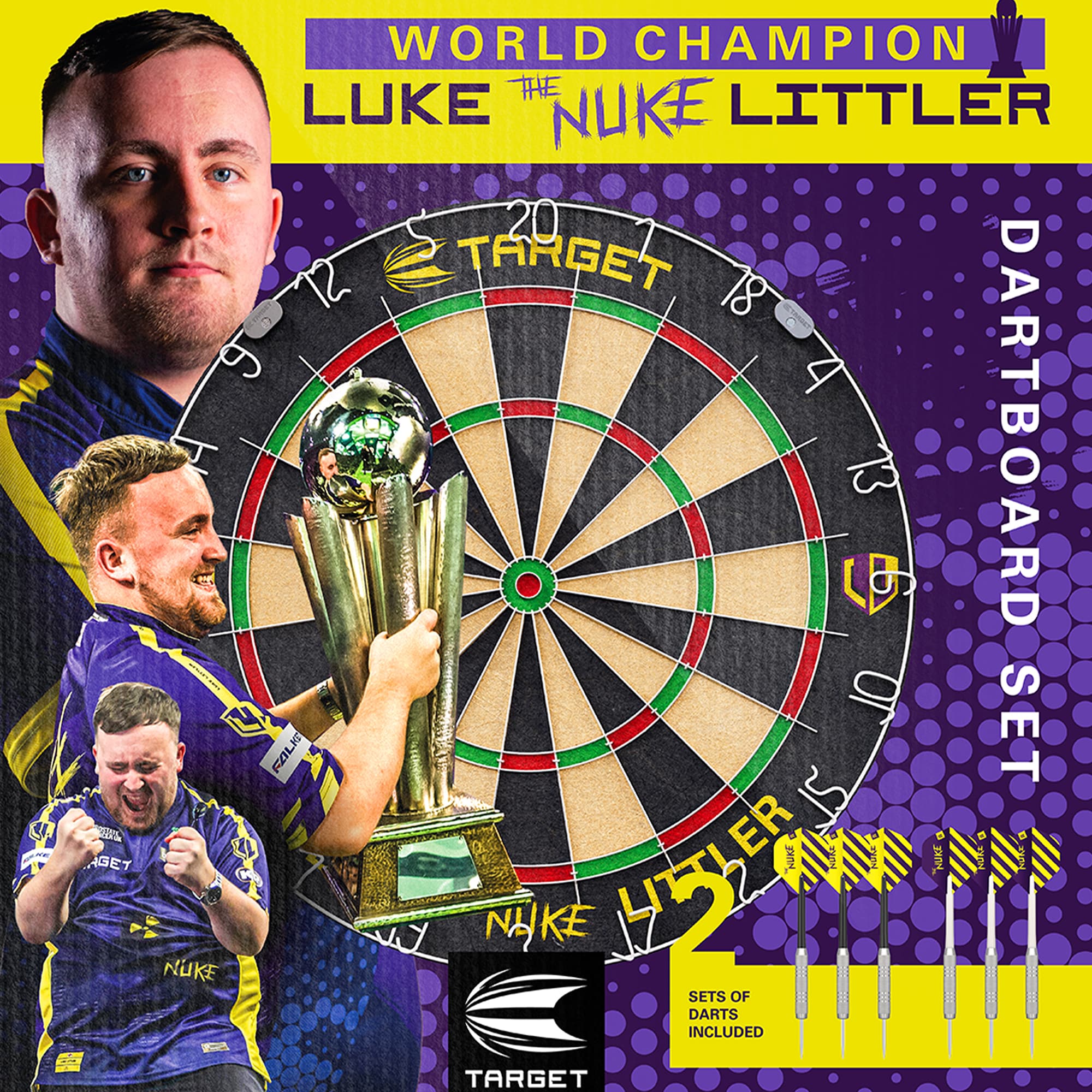 Target Luke Littler Dartboard Set - Dartboard + 6 Darts - Image 7