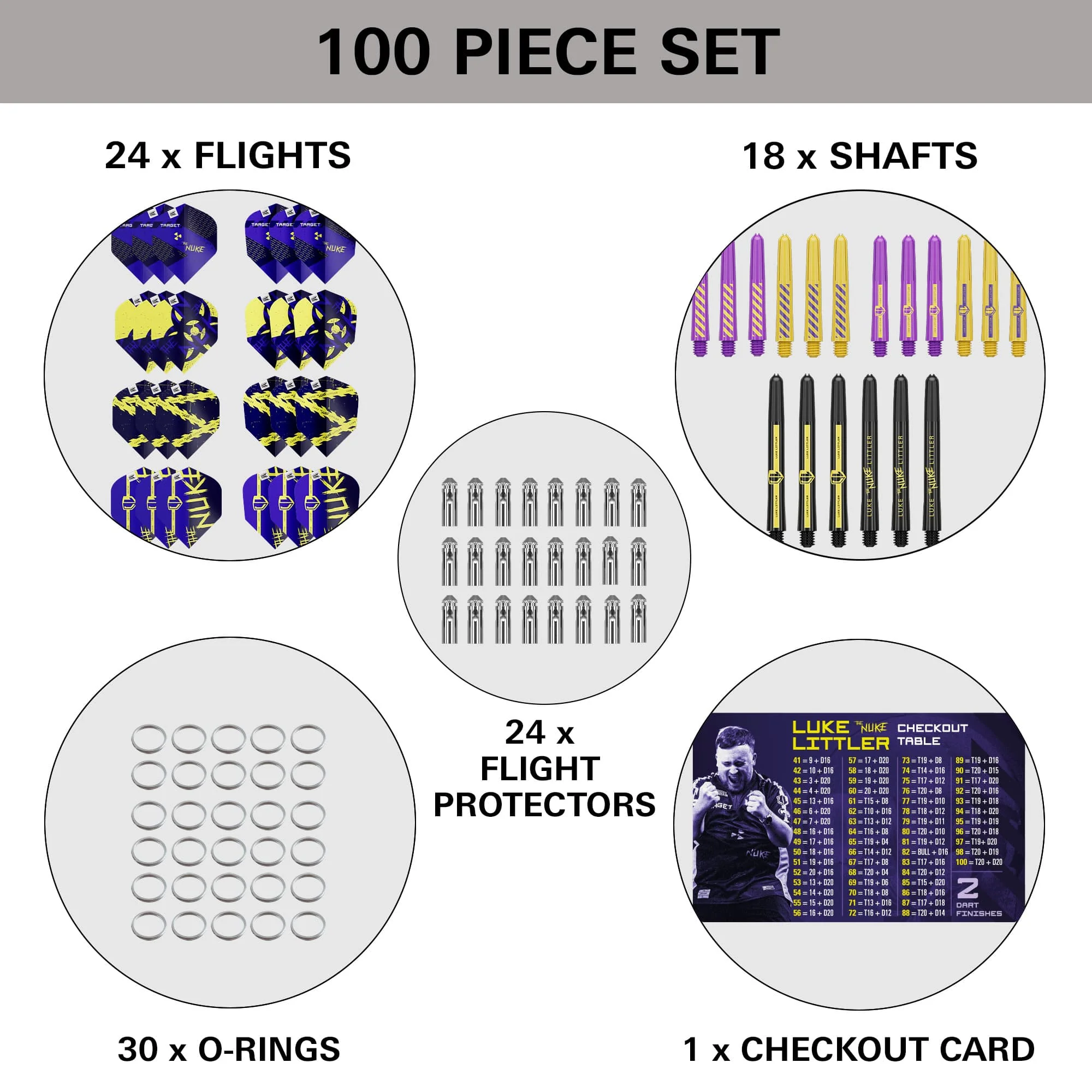 Target Luke Littler Darts - 100 piece Accessory Kit - Image 5