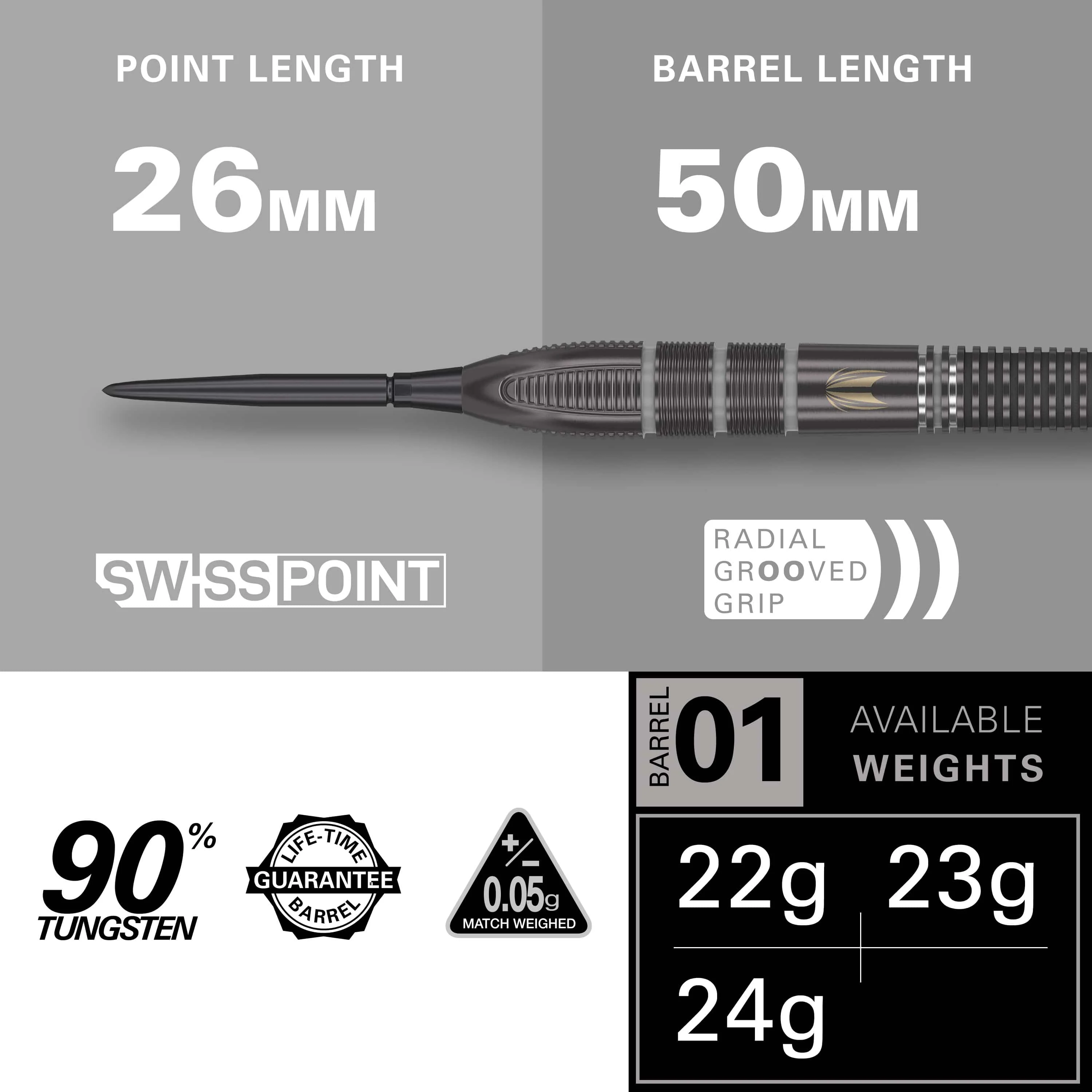 Target Nathan Aspinall Darts - Steel Tip - 90% Tungsten - Echo - Image 4
